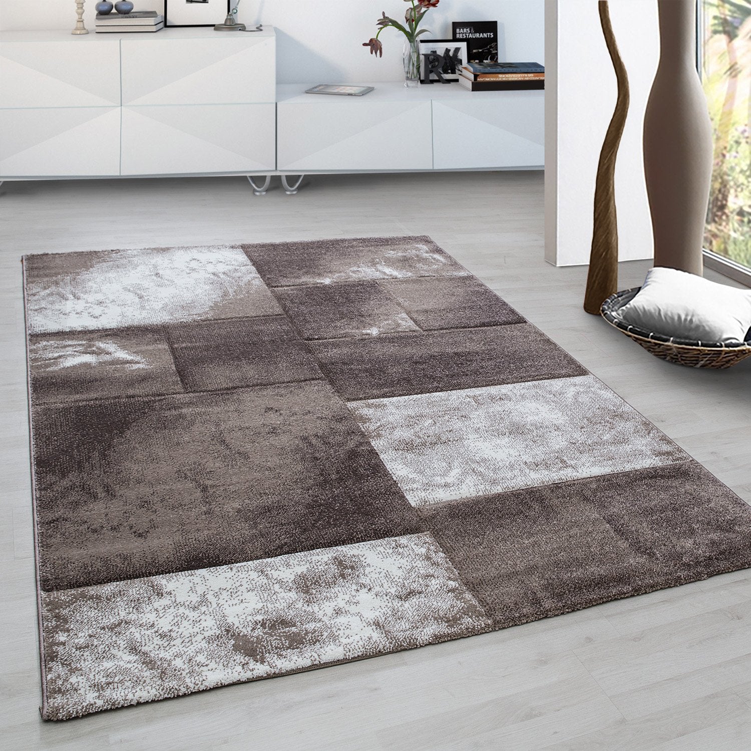 Beige Tapijt Laagpolig Vloerkleed Omid Modern Vibes - Omid Carpets