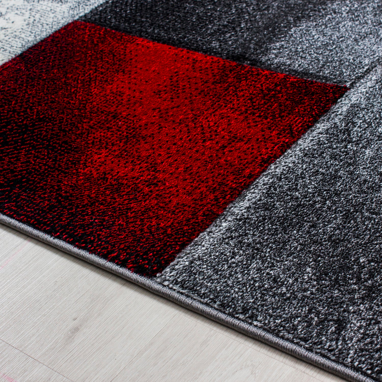 Rood Tapijt Laagpolig Vloerkleed Omid Modern Vibes - Omid Carpets