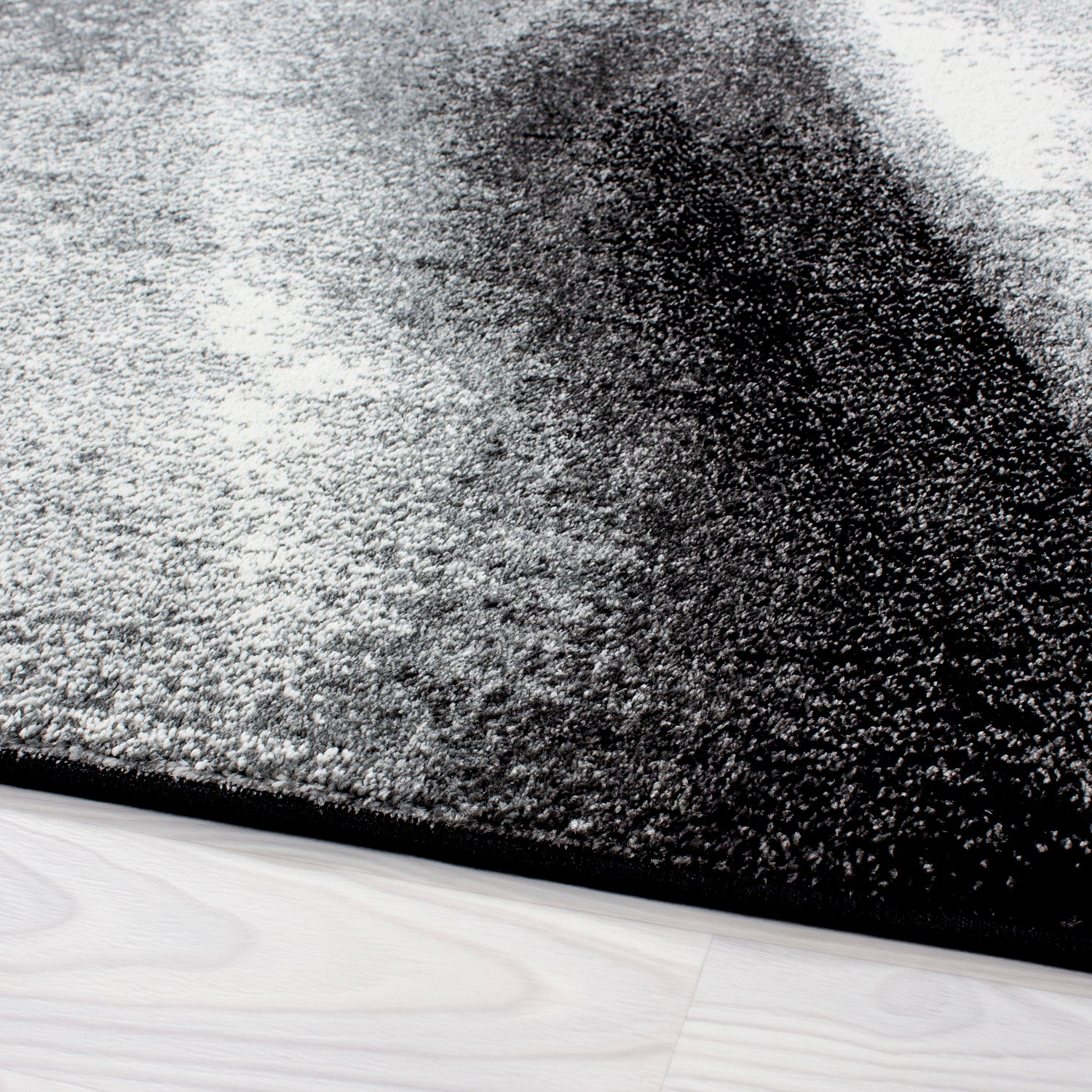 Zwart Tapijt Laagpolig Vloerkleed Omid Perception - Omid Carpets