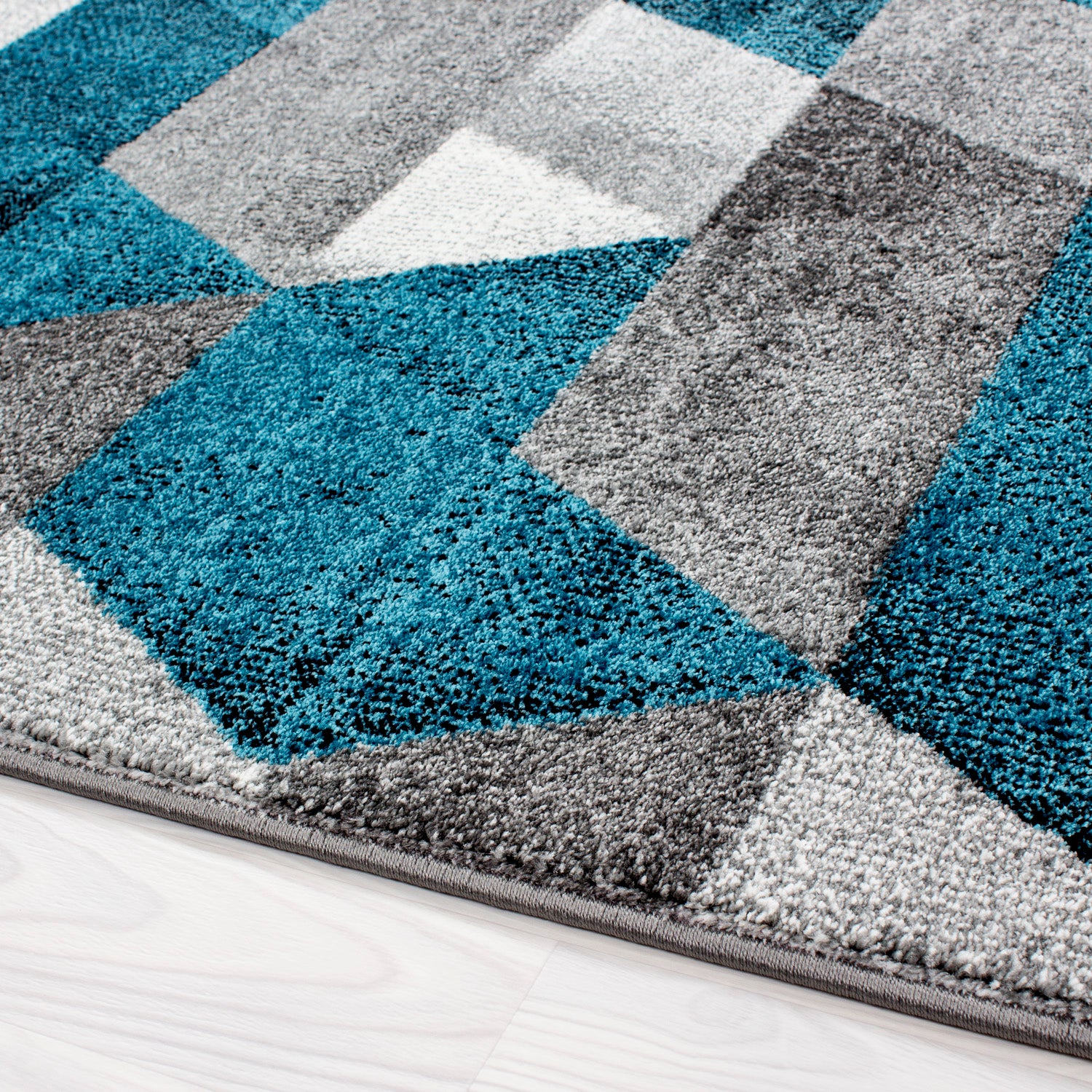 Blauw Tapijt Laagpolig Vloerkleed Omid Perception - Omid Carpets