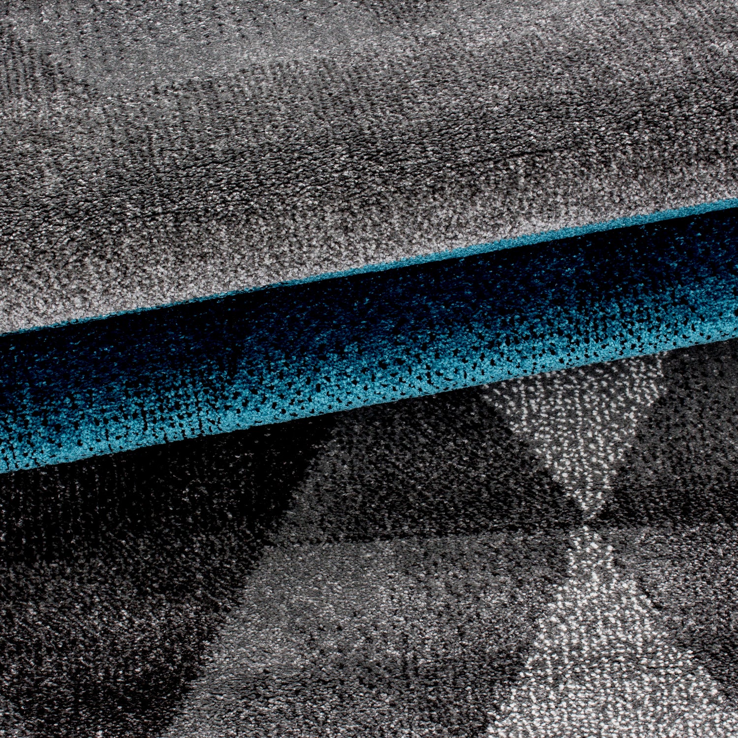 Blauw Tapijt Laagpolig Vloerkleed Omid Perception - Omid Carpets