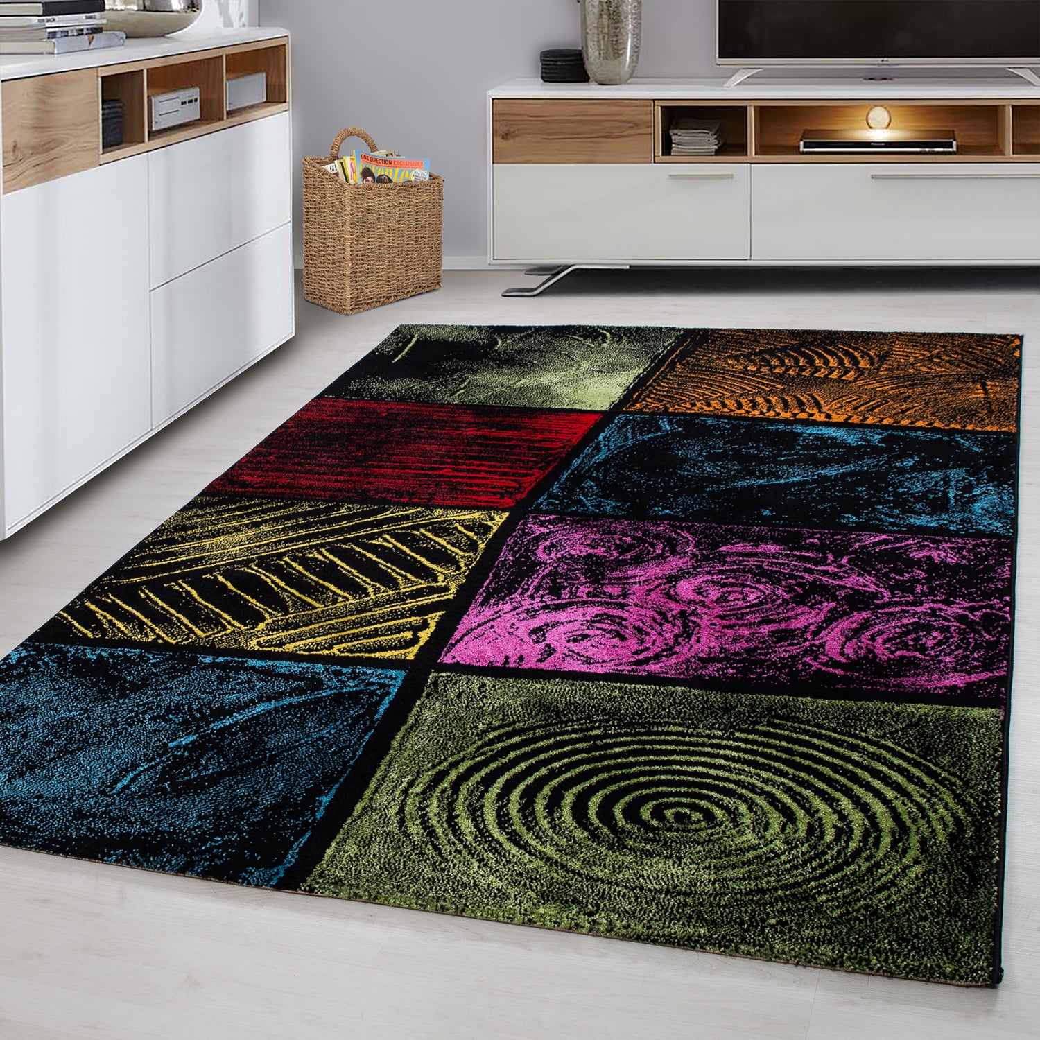 Multi Tapijt Laagpolig Vloerkleed Omid Perception - Omid Carpets