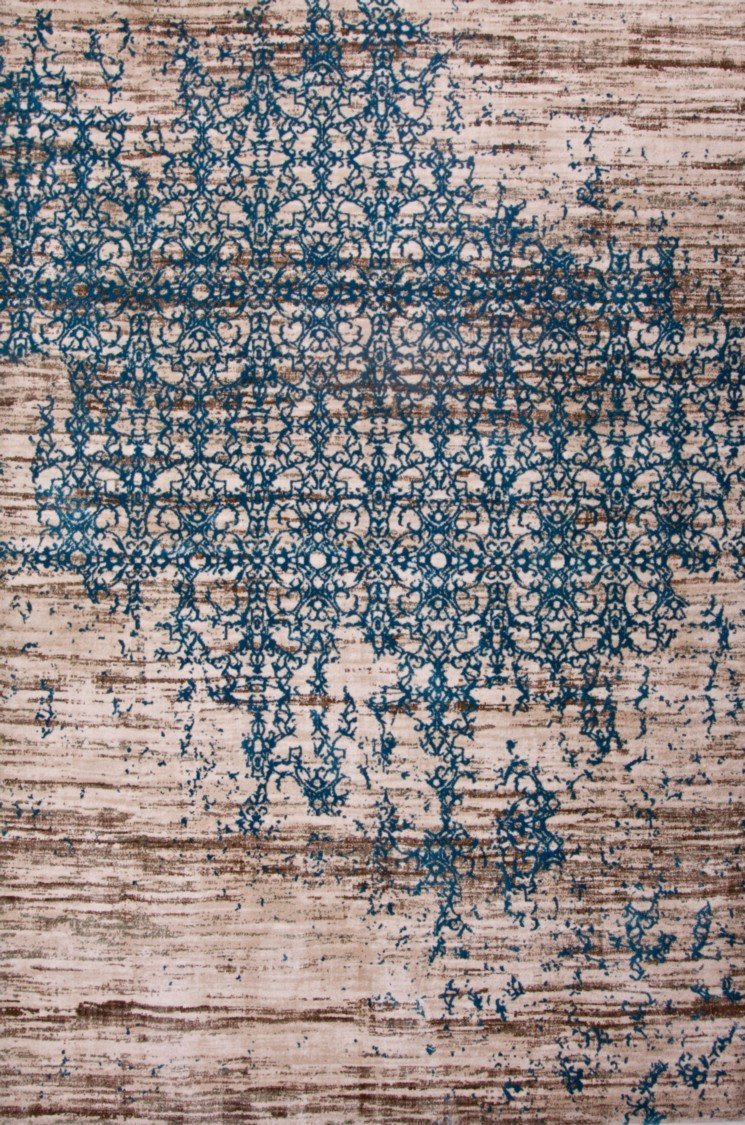 Blauwe Sneeuw In De Nacht Tapijt - Omid Carpets