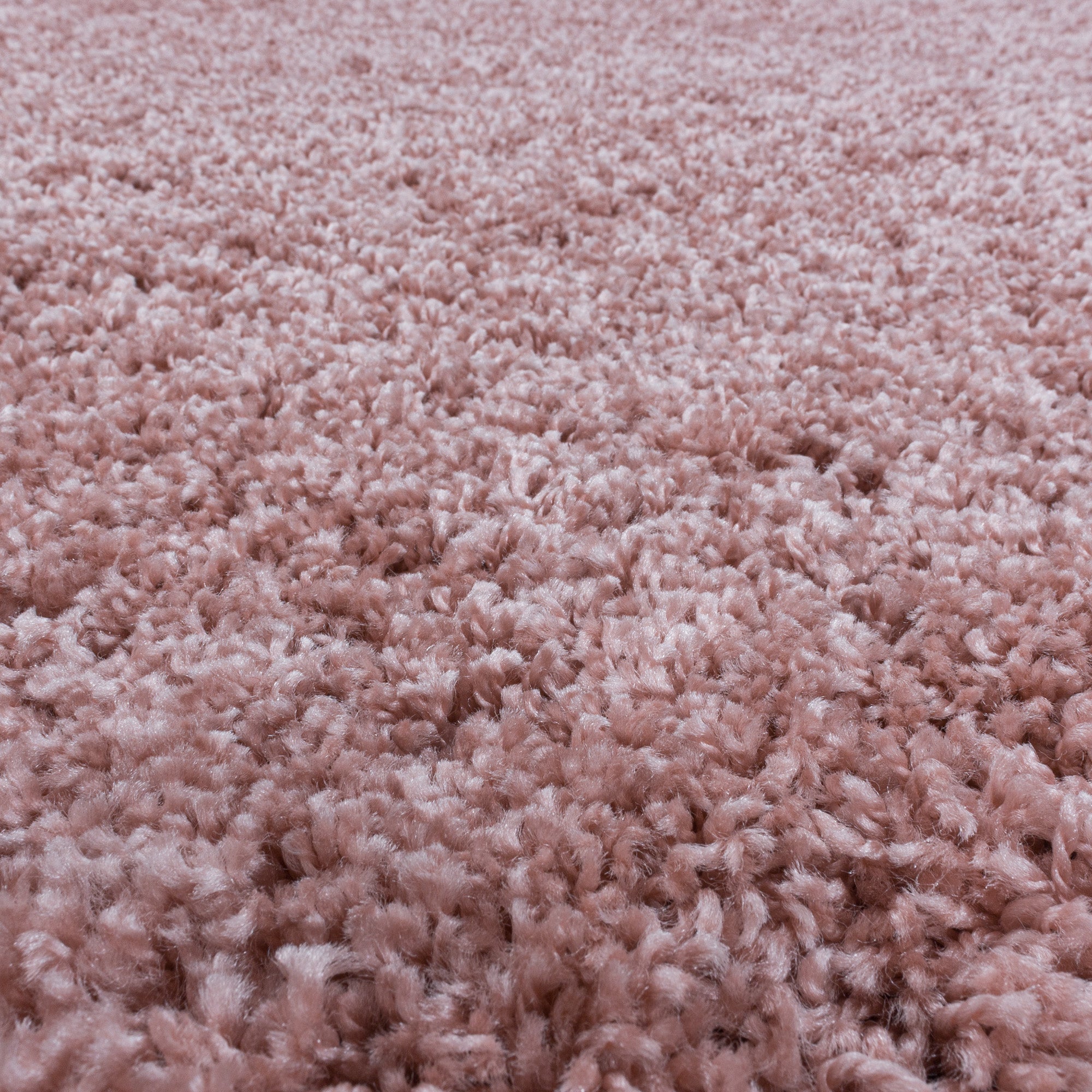 Roze Rond Tapijt Hoogpolig Rond Vloerkleed - Omid Heavenly