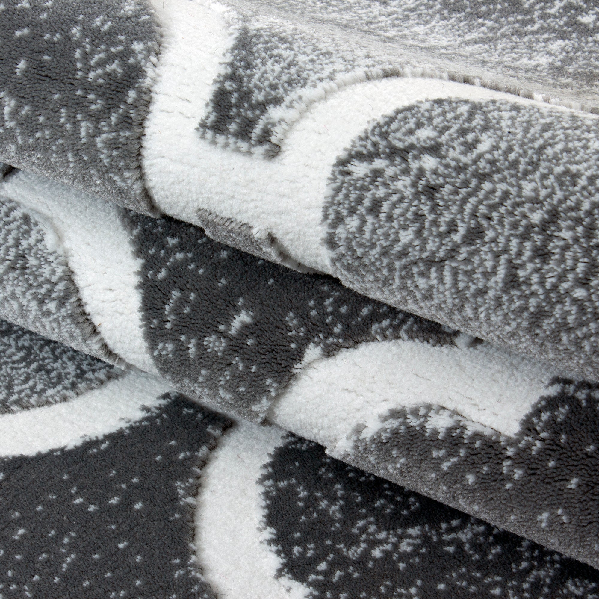 Grijs Tapijt Laagpolig Vloerkleed Omid Curve - Omid Carpets