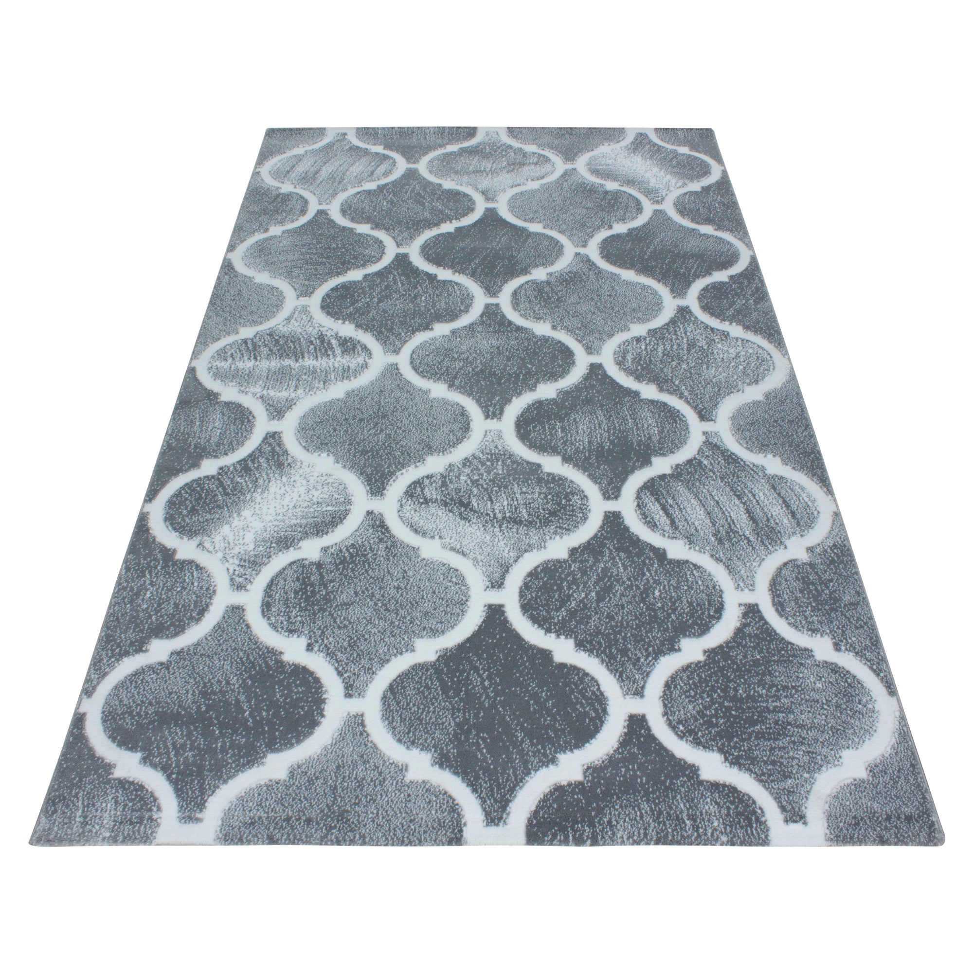 Grijs Tapijt Laagpolig Vloerkleed Omid Curve - Omid Carpets