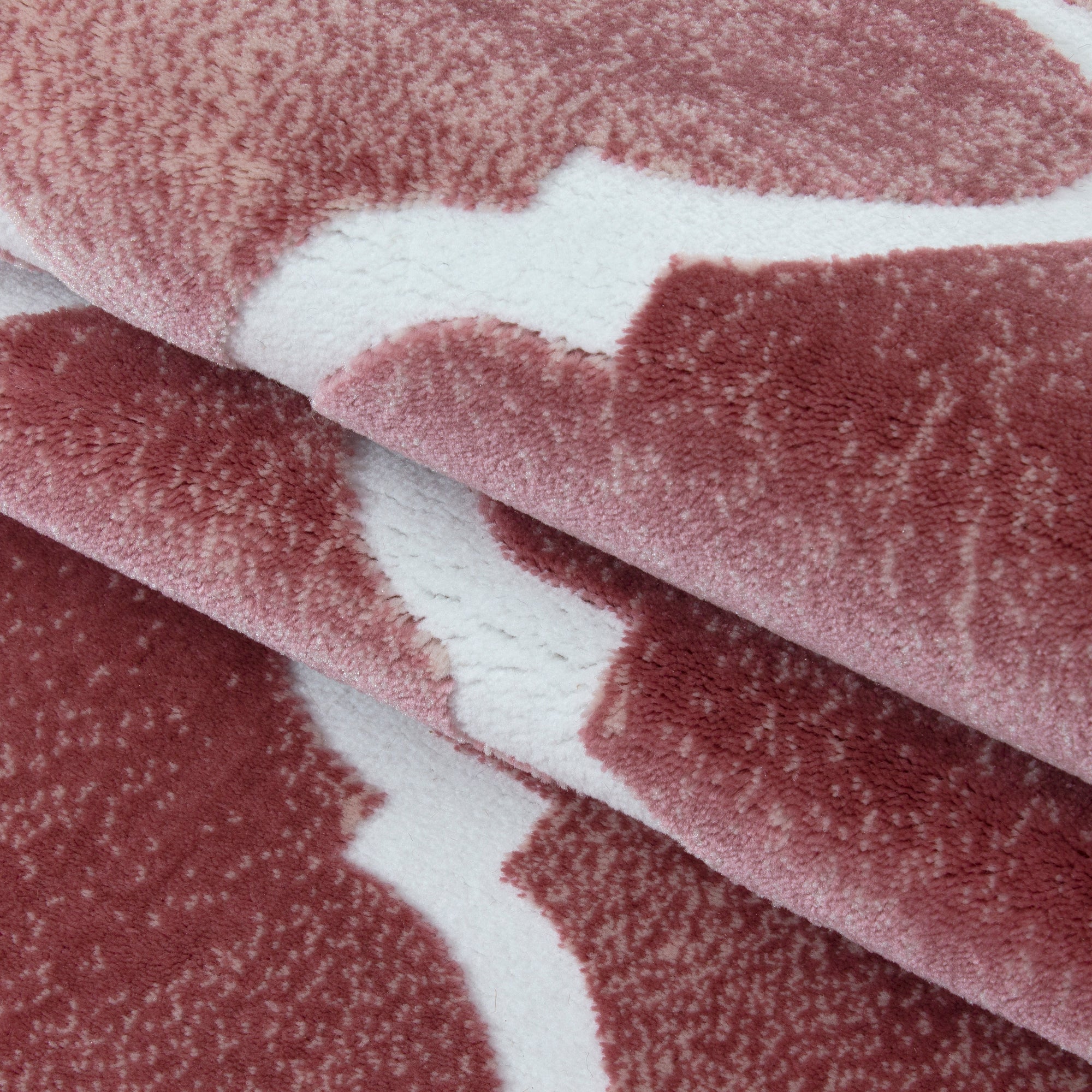 Roos Tapijt Laagpolig Vloerkleed Omid Curve - Omid Carpets