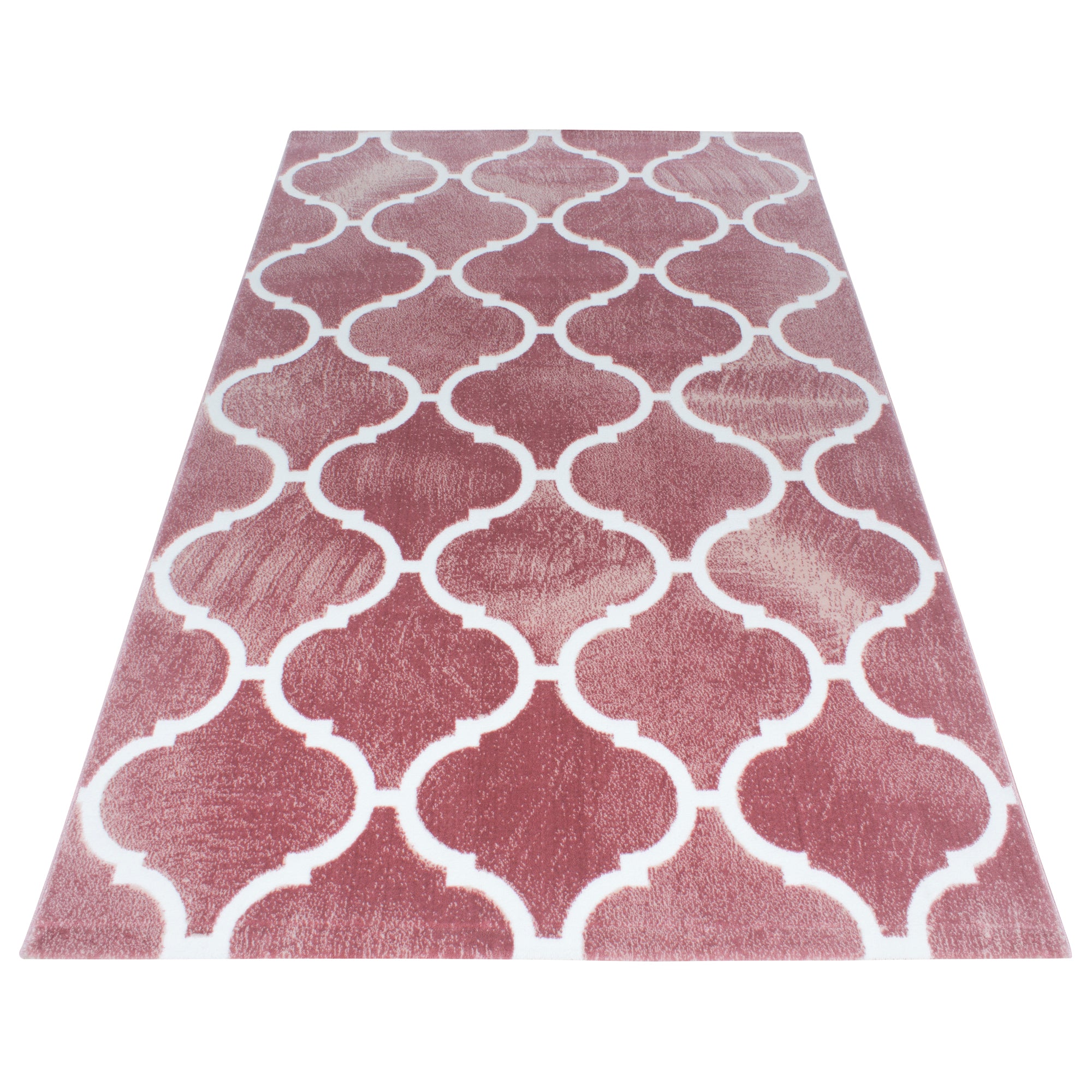 Roos Tapijt Laagpolig Vloerkleed Omid Curve - Omid Carpets