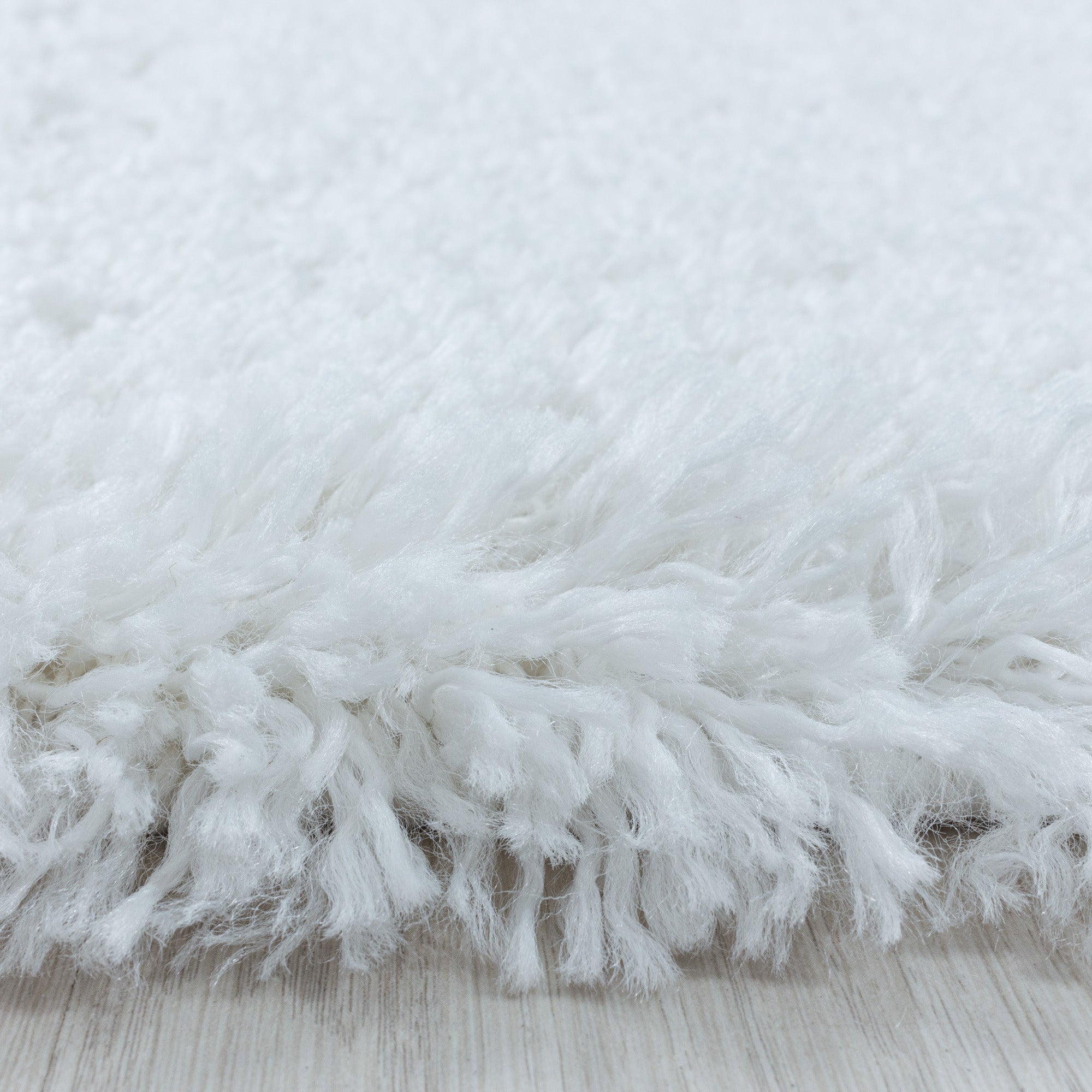 Wit Rond Tapijt Hoogpolig Rond Vloerkleed - Omid Soft Feeling