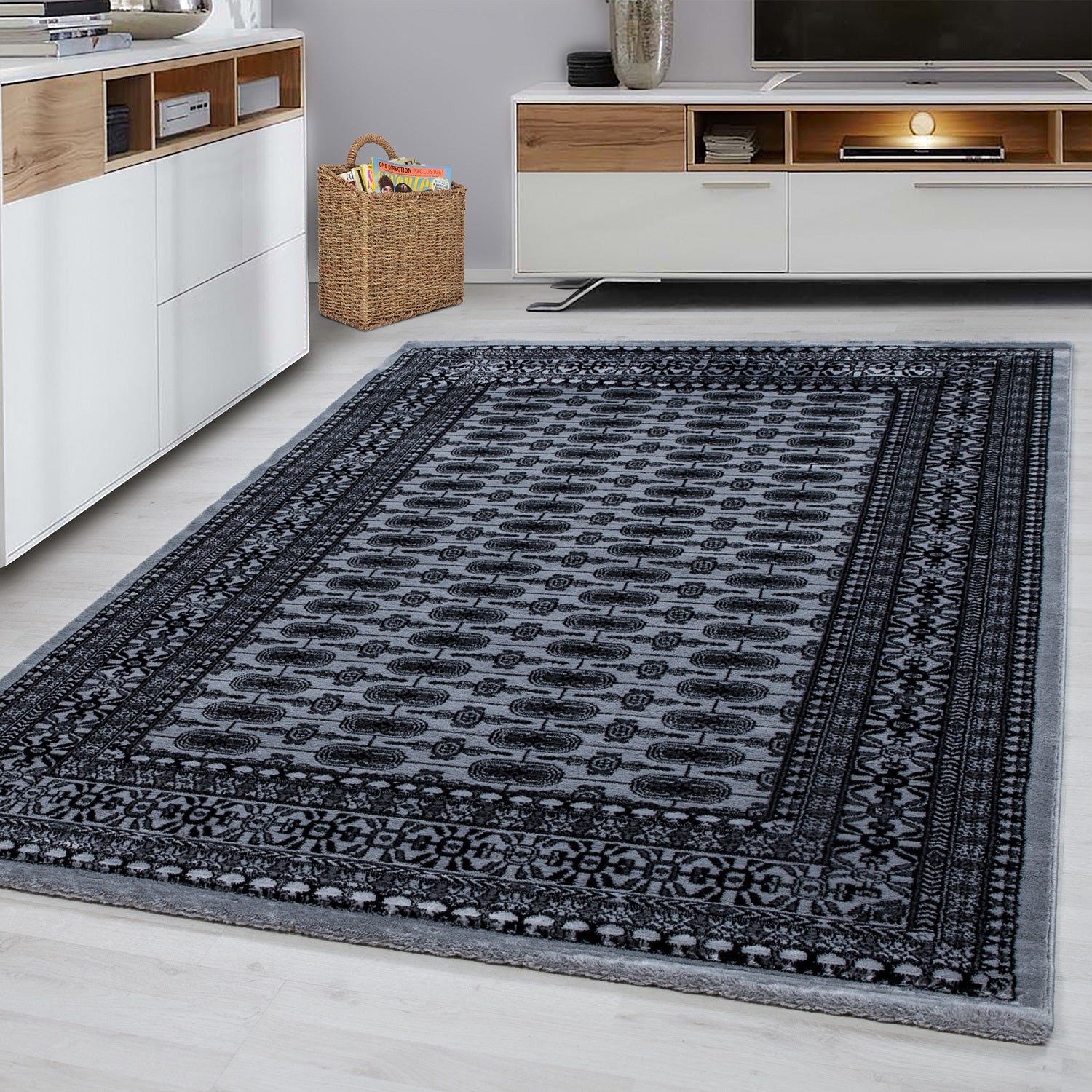 Grijs Tapijt Klassiek Vloerkleed Omid Royal - Omid Carpets