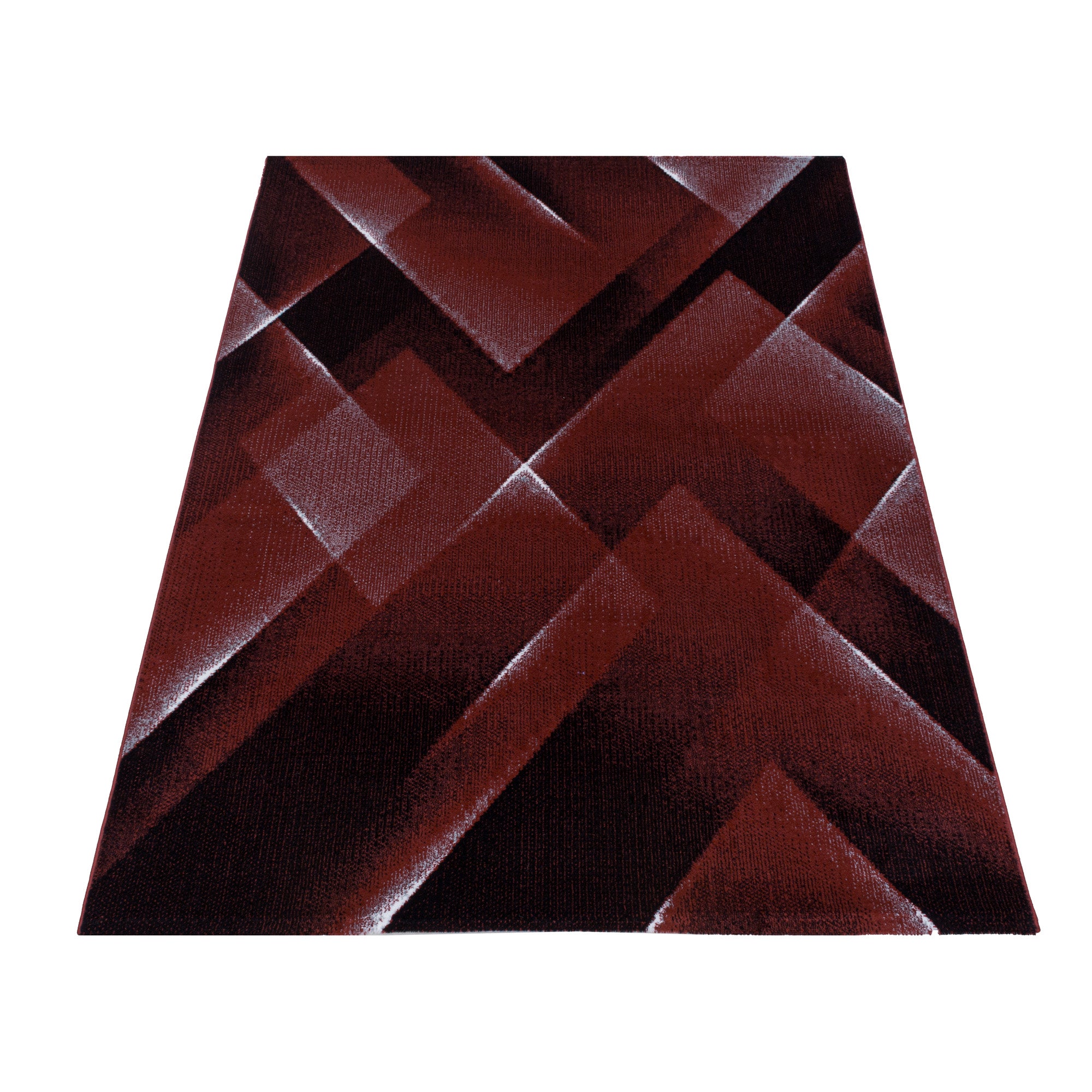 Rood Tapijt Laagpolig Vloerkleed Omid Modern Style
