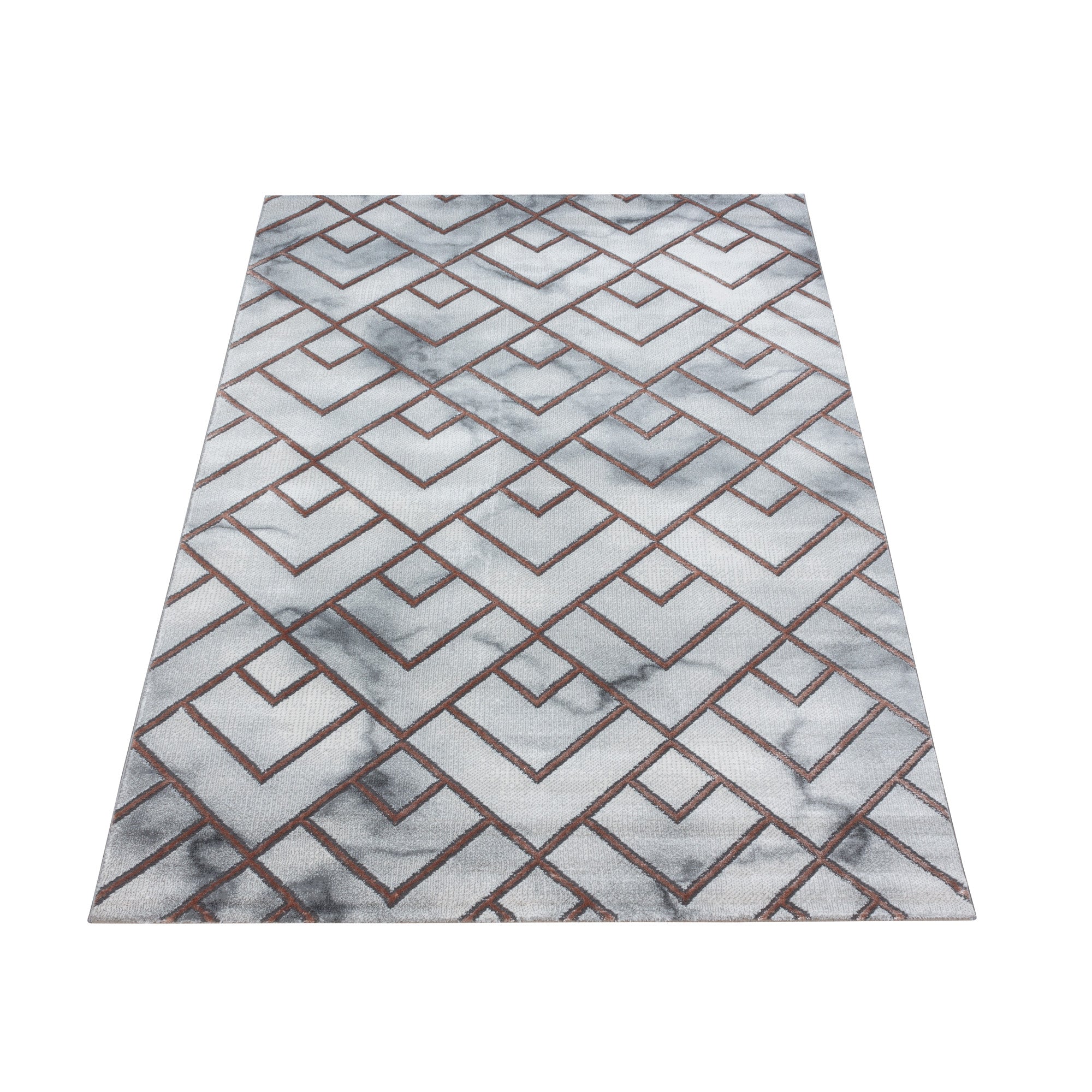 Roos Tapijt Laagpolig Vloerkleed Omid Marble Inspiration