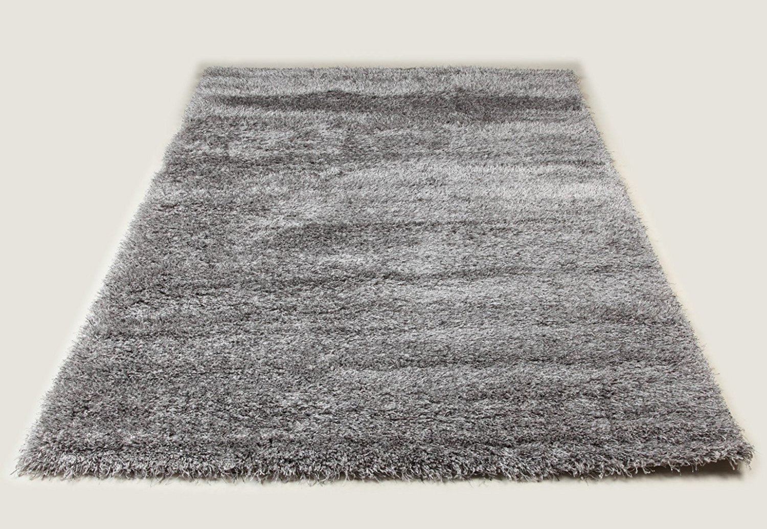 Chrome Grijze Malibu Shaggy Tapijt - Omid Carpets