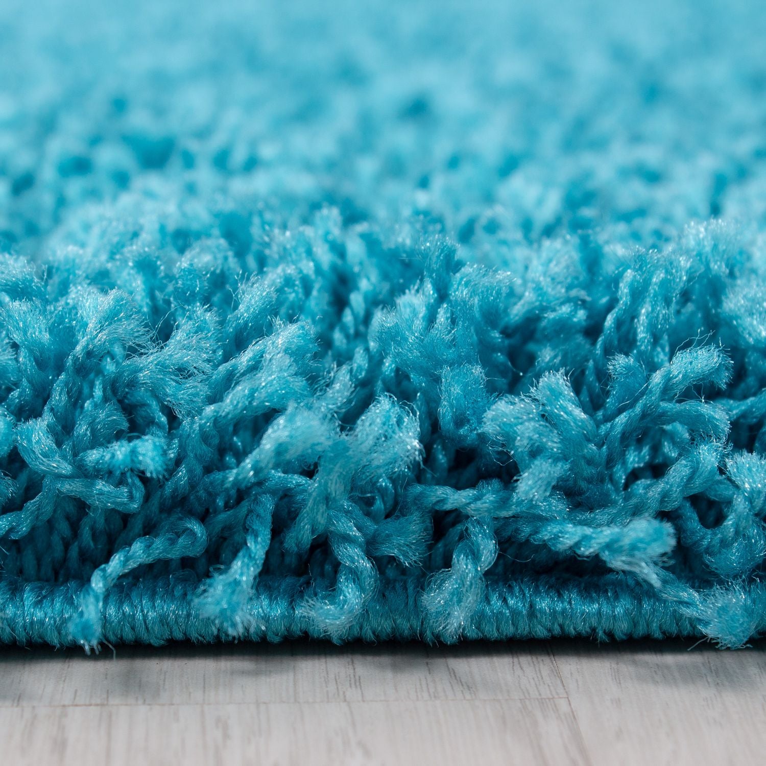 Turquoise Tapijt Hoogpolig Vloerkleed - Omid Thick Shaggy