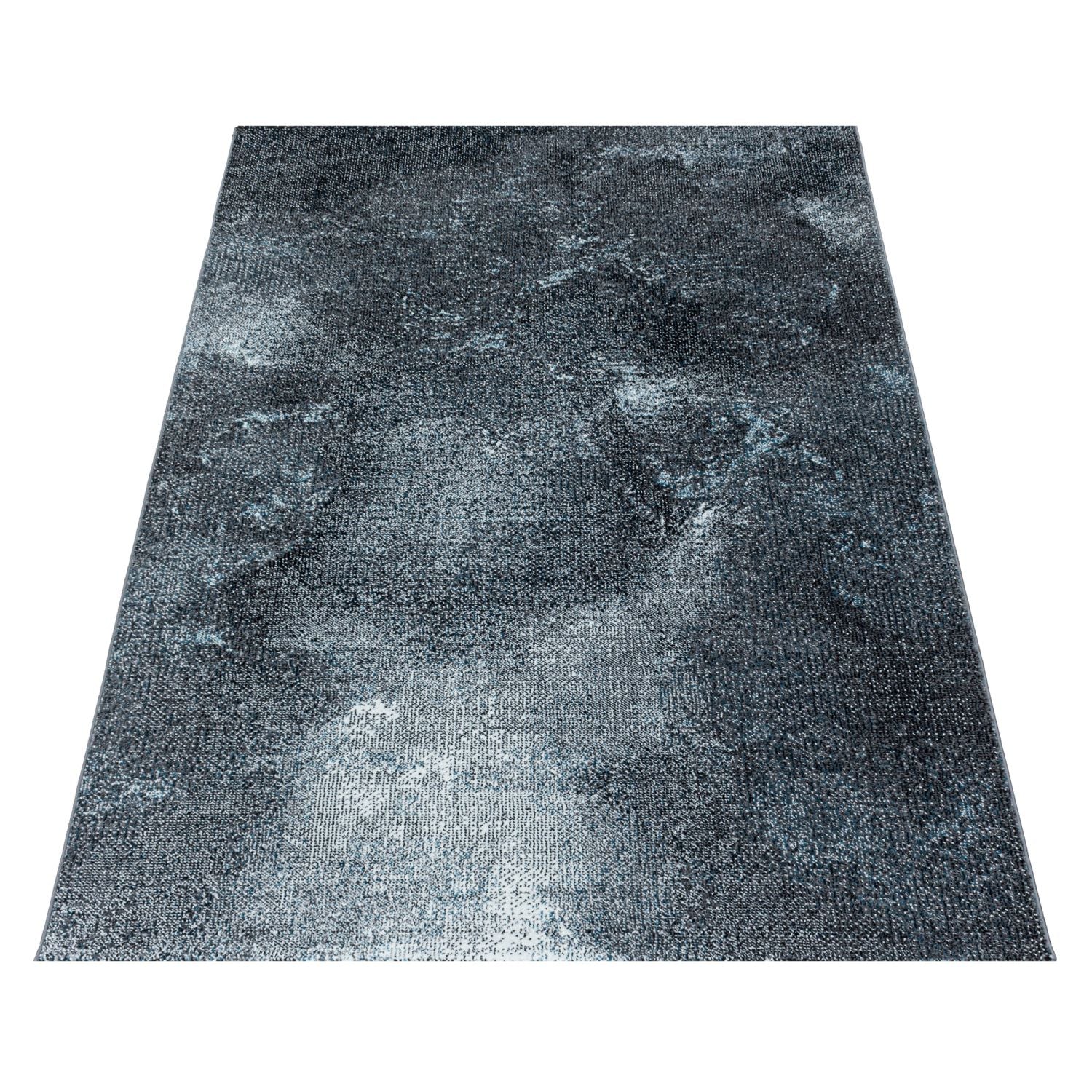Blauw Tapijt Laagpolig Vloerkleed Omid Cosmos