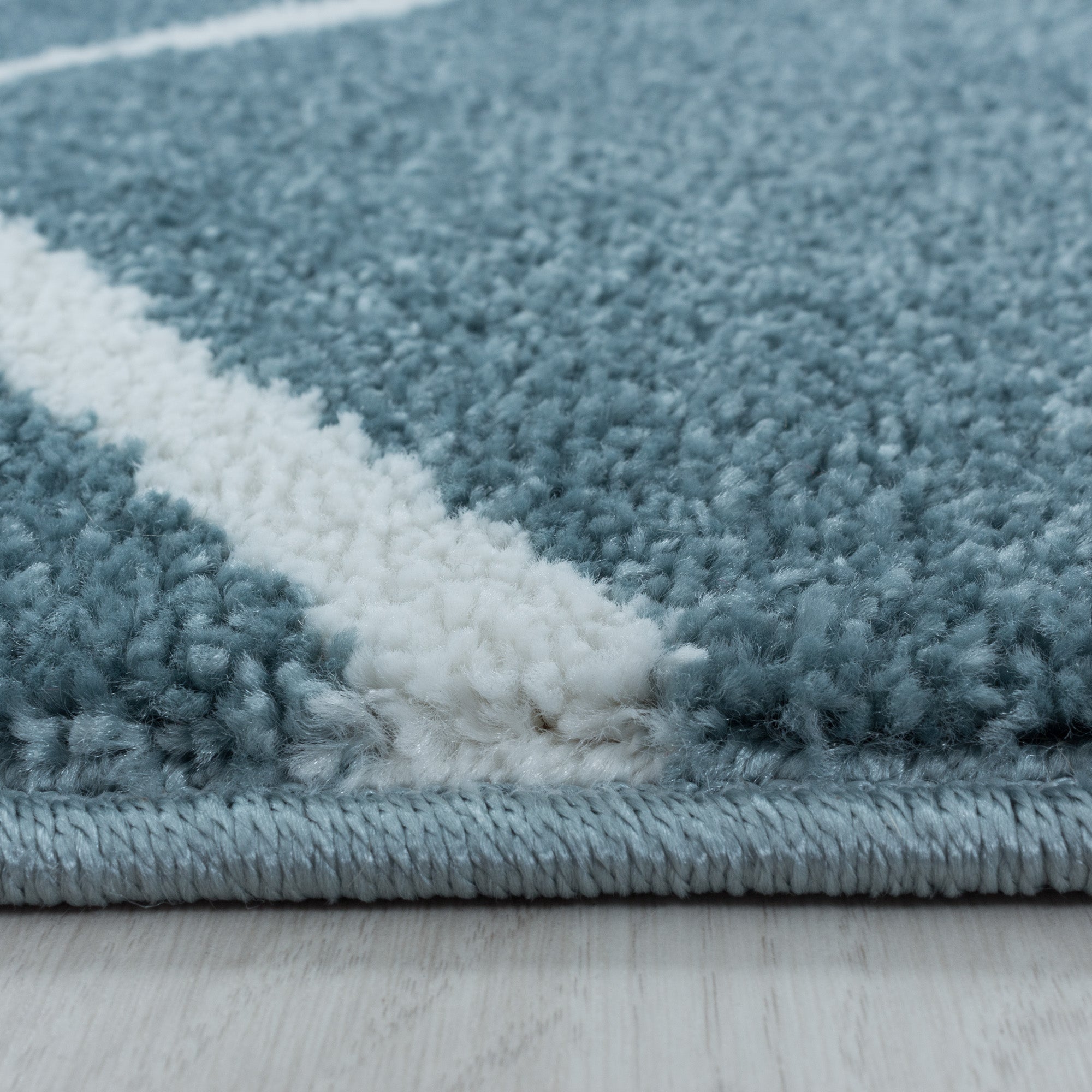 Blauw Tapijt Laagpolig Vloerkleed Omid Sensational