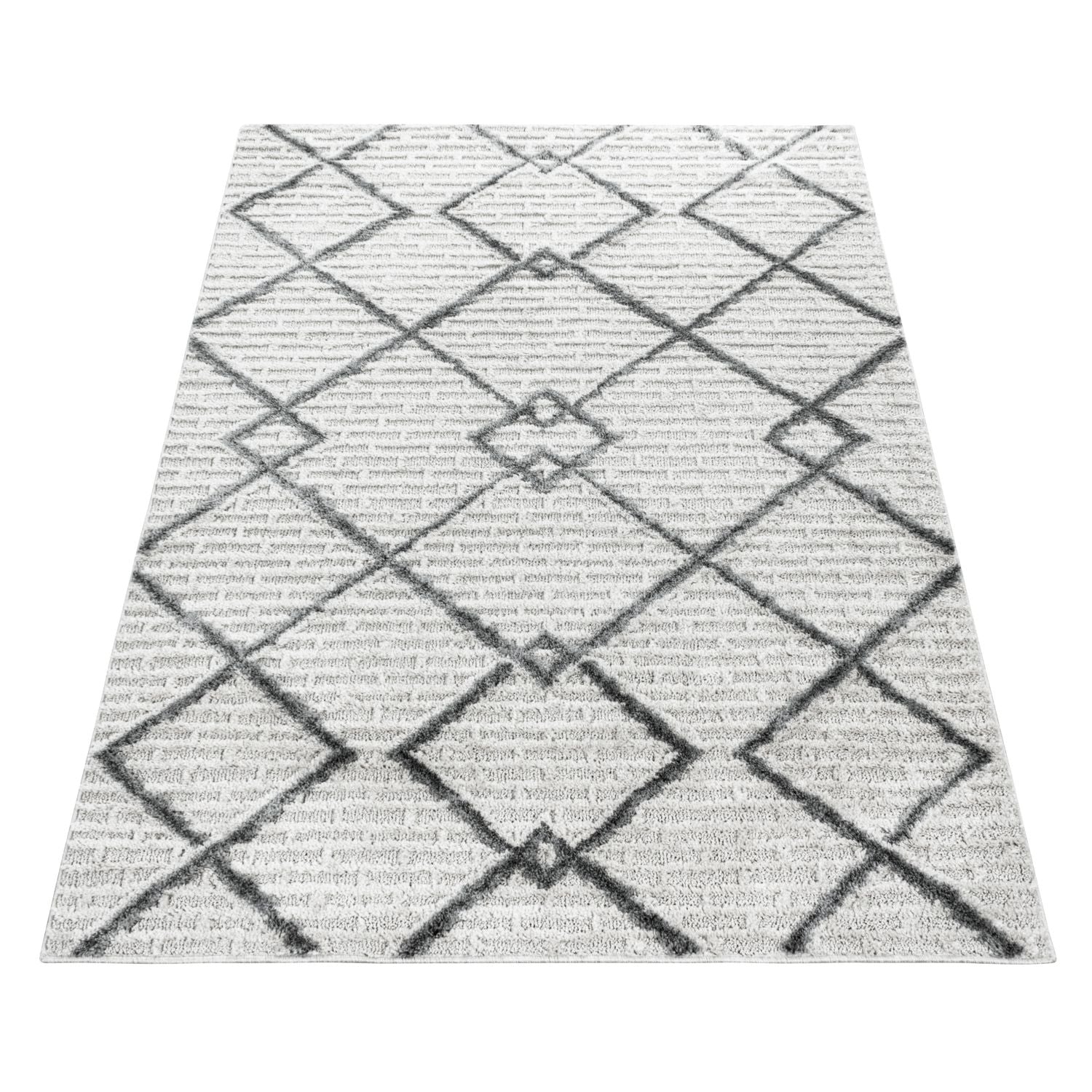 Crème Tapijt Laagpolig Vloerkleed Omid Modern 3D Structure