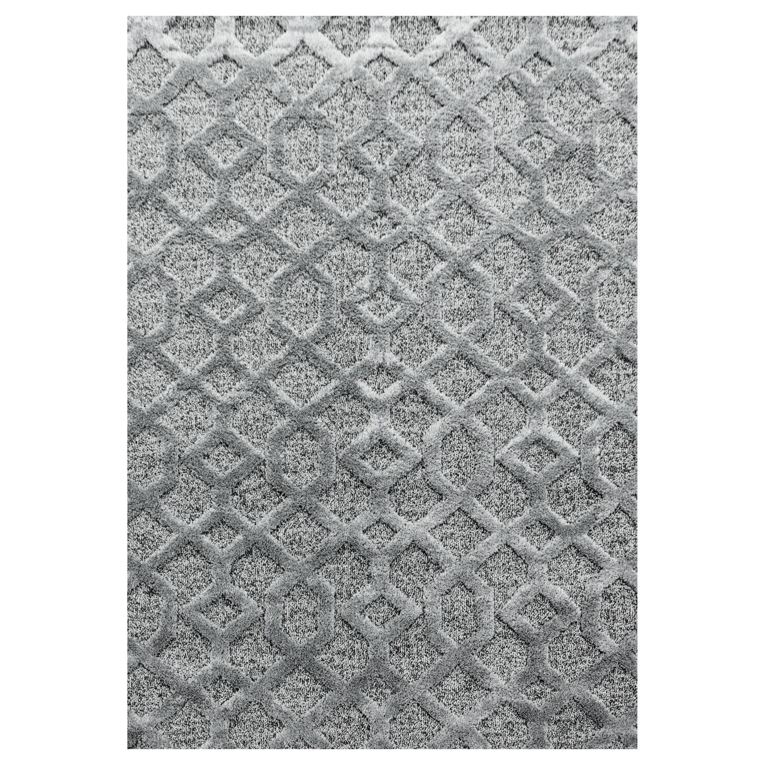 Grijs Tapijt Laagpolig Vloerkleed Omid Modern 3D Structure