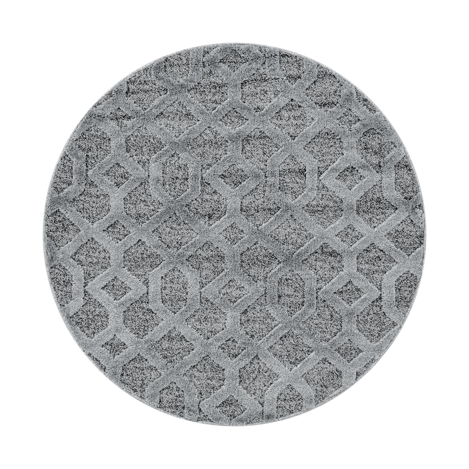 Grijs Tapijt Laagpolig Vloerkleed Omid Modern 3D Structure