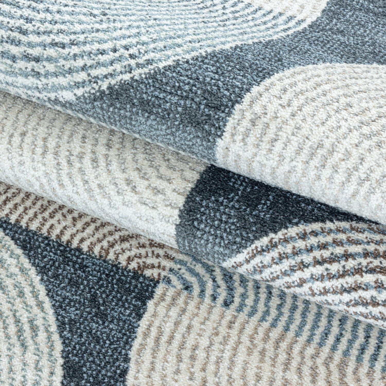Blauw Tapijt Laagpolig Vloerkleed Omid Pastel Vibes