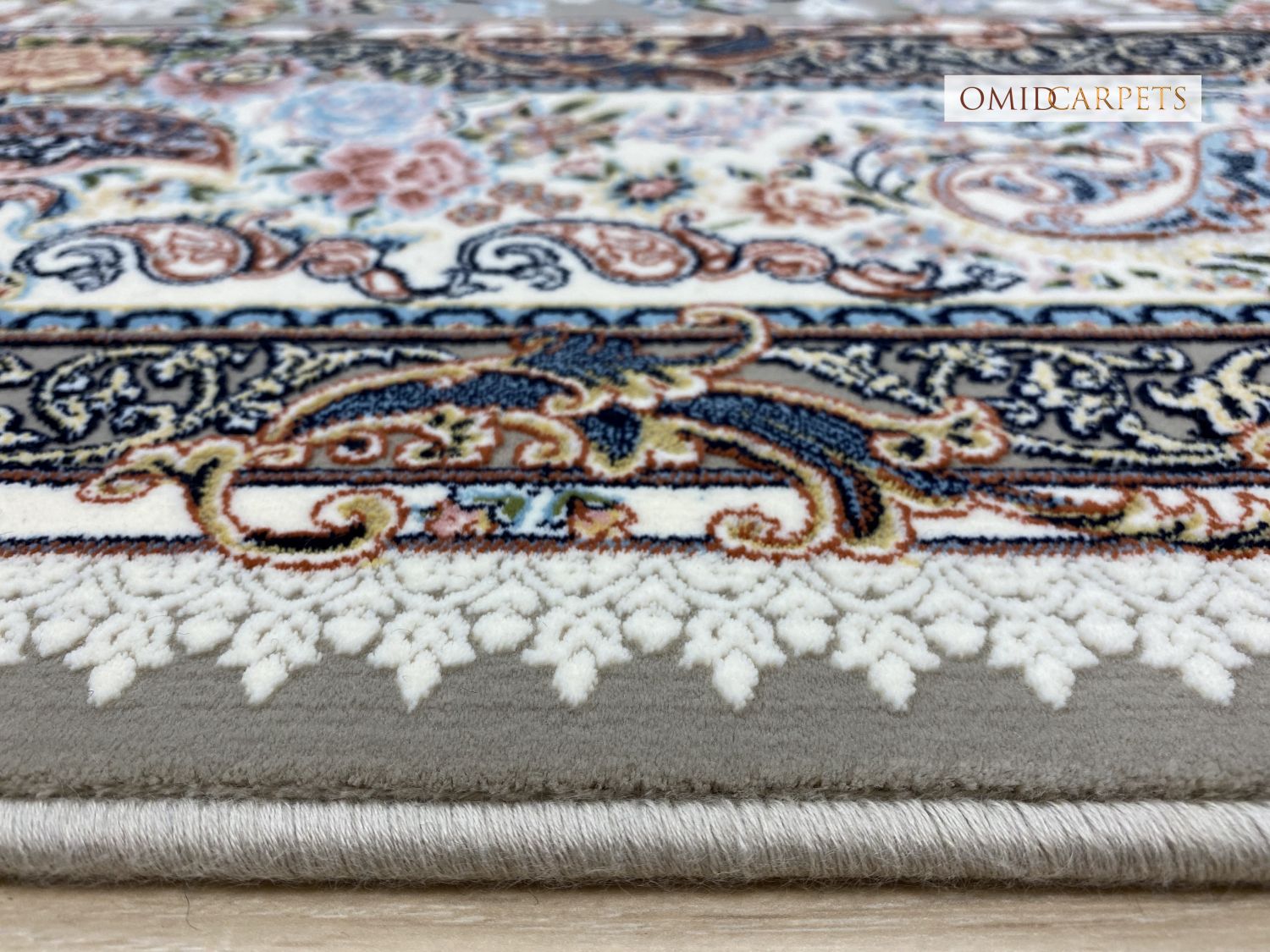 قالین 1200 شانه * Grijs Tapijt Laagpolig Klassiek Vloerkleed - Omid Premium Classic Hand Look - 3 Miljoen punten/m²