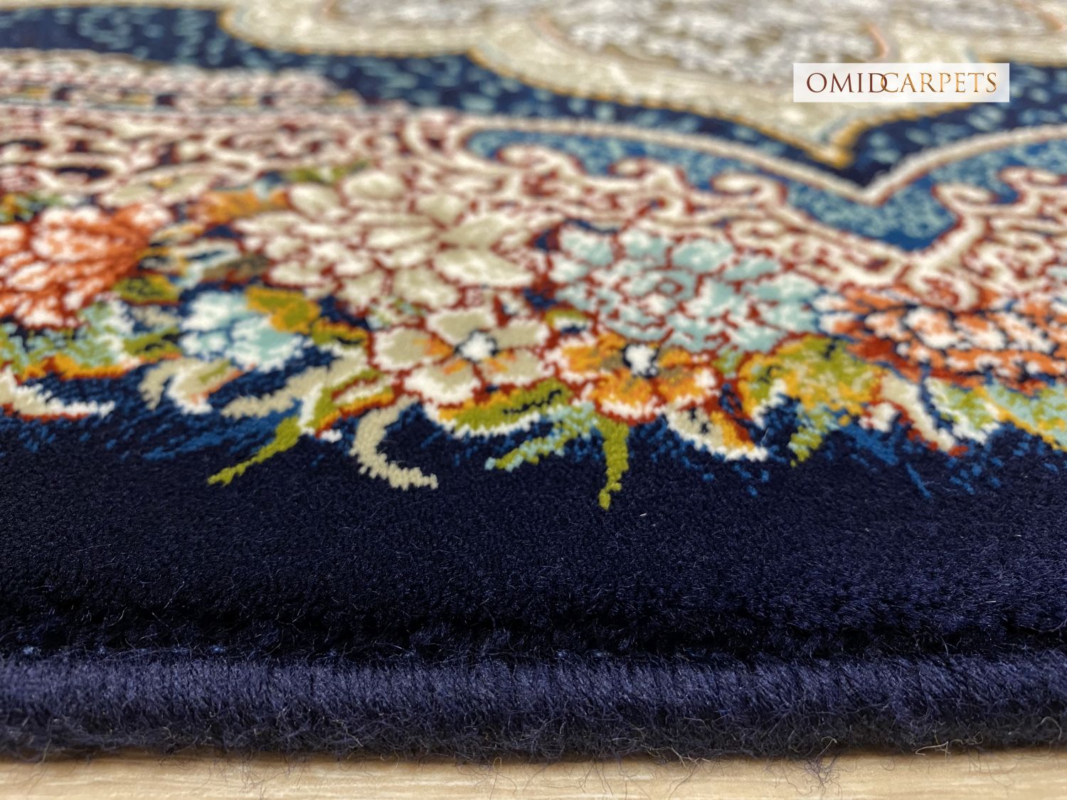 قالین 700 شانه * Blauw Tapijt Laagpolig Klassiek Vloerkleed - Omid Premium Classic - 1,5 Miljoen punten/m²