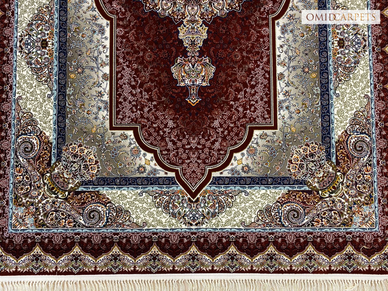 قالین 700 شانه * Rood Tapijt Laagpolig Klassiek Vloerkleed - Omid Premium Classic - 1,5 Miljoen punten/m²