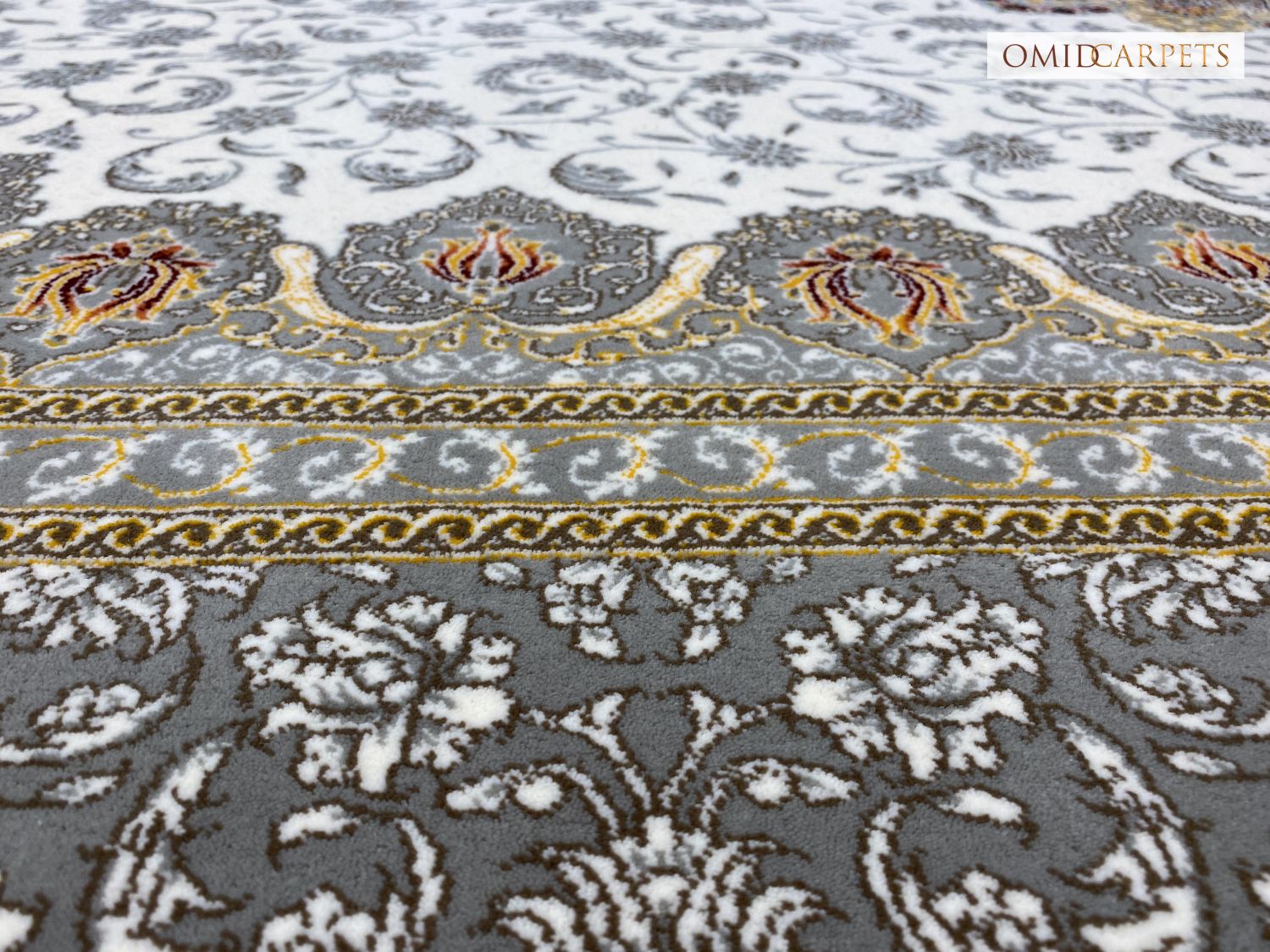 قالین 700 شانه * Crème Tapijt Laagpolig Klassiek Vloerkleed - Omid Premium Classic - 1,5 Miljoen punten/m²