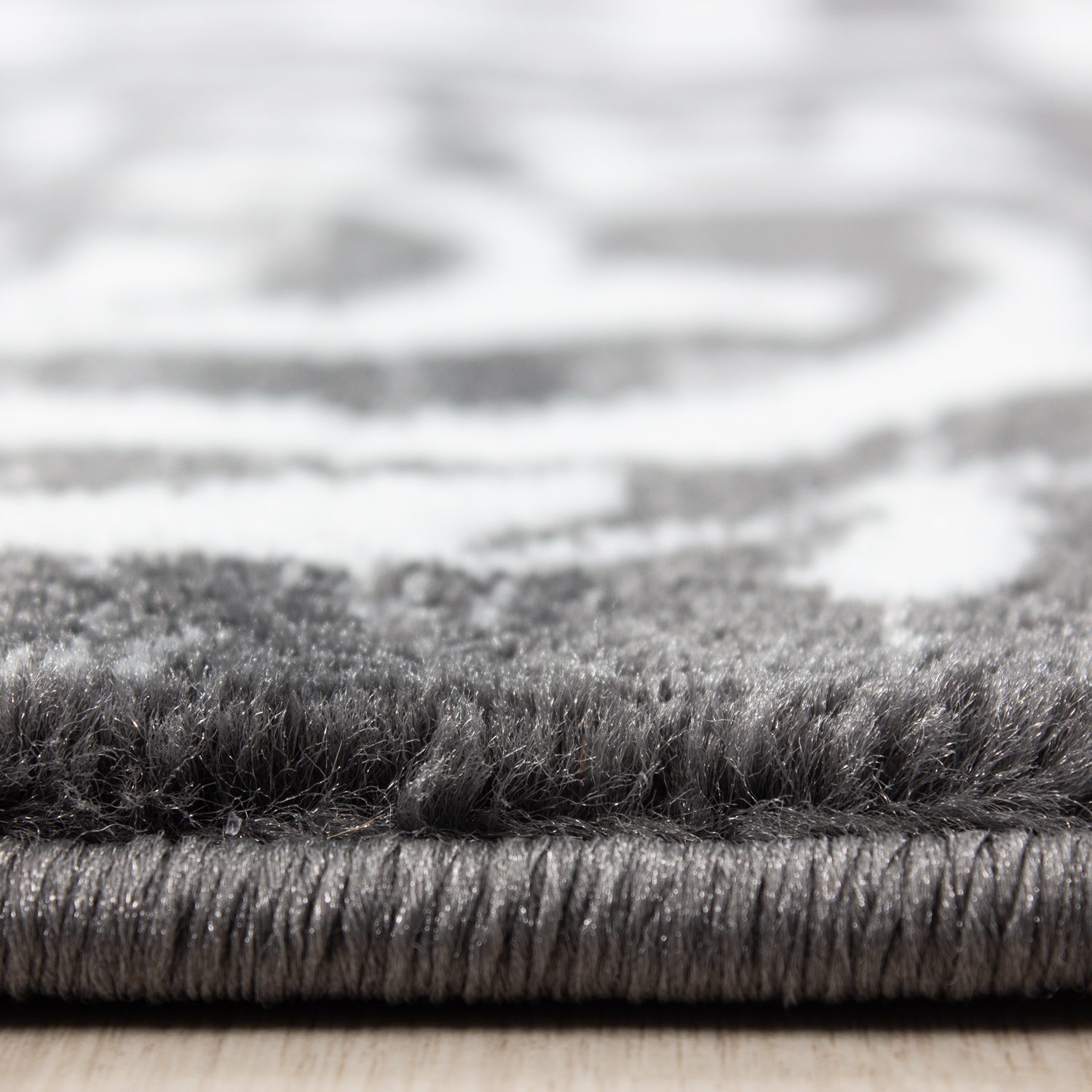 Grijs Tapijt Laagpolig Vloerkleed Omid Adventure - Omid Carpets