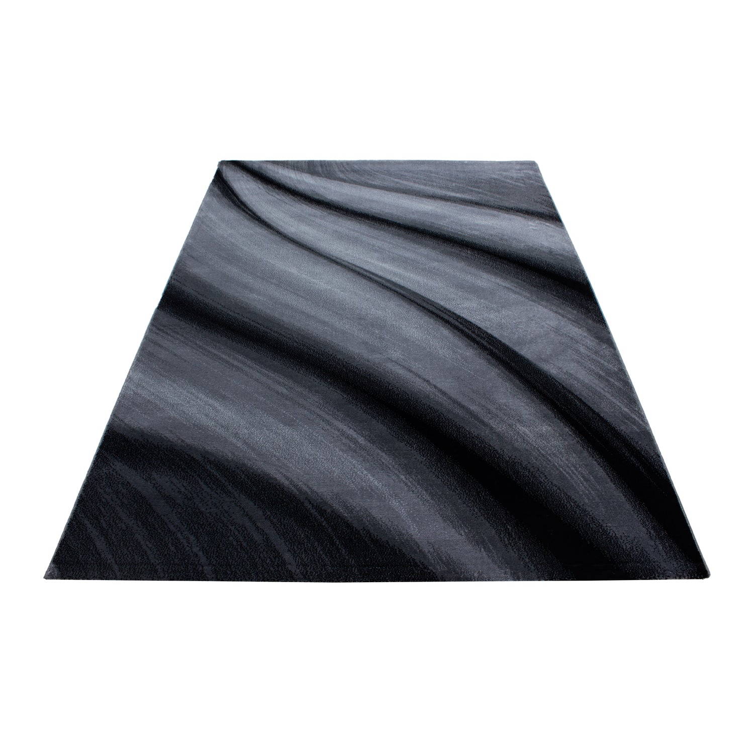 Zwart Tapijt Laagpolig Vloerkleed Omid Adventure - Omid Carpets