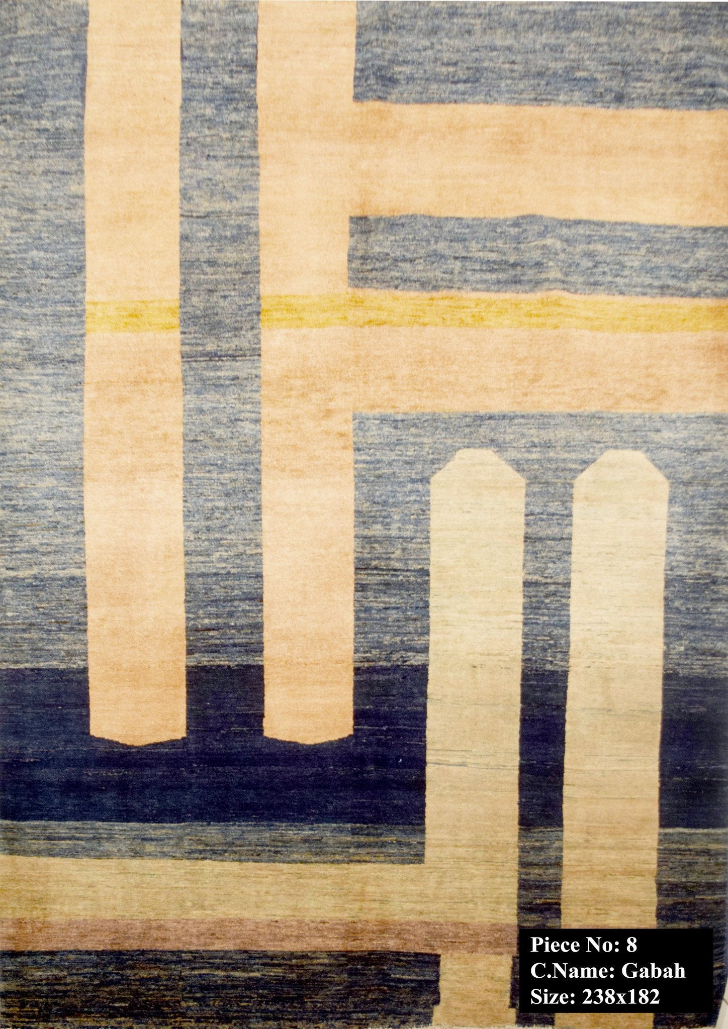 Blauwe Horizon Gabbah Tapijt 238x182 - Omid Carpets