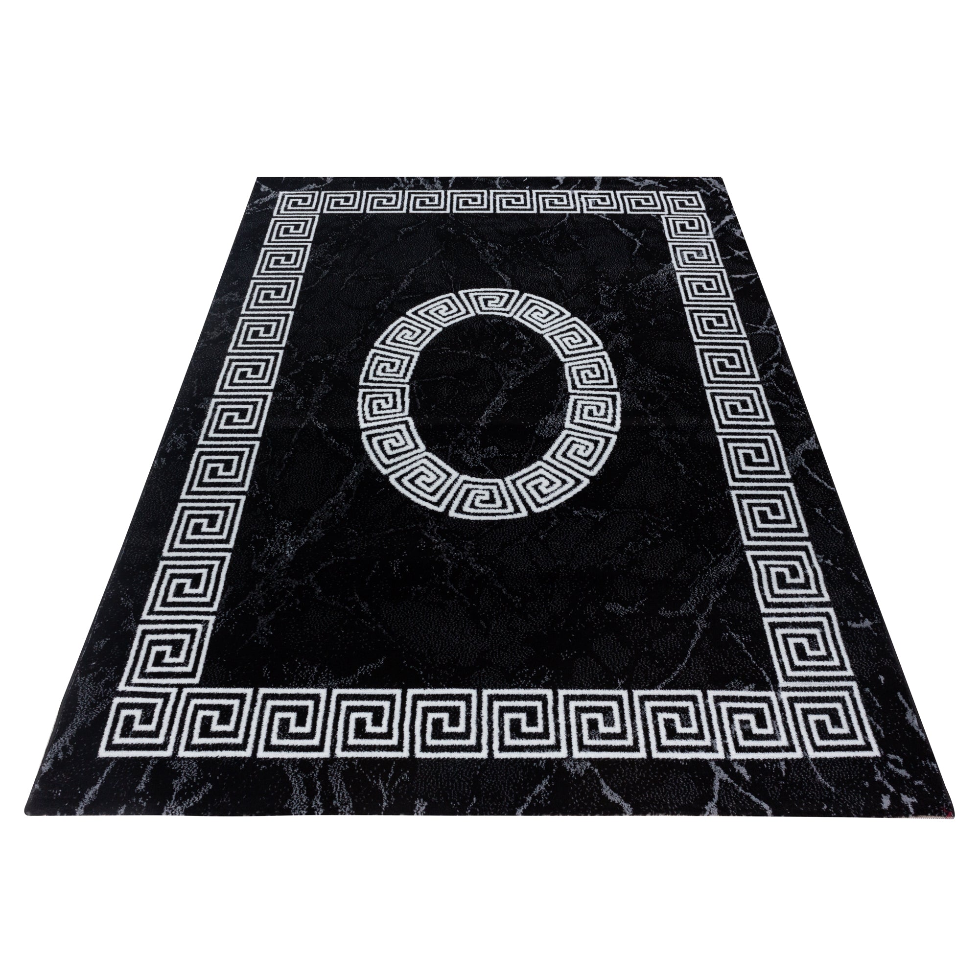 Zwart Tapijt Laagpolig Vloerkleed Omid Creative - Omid Carpets