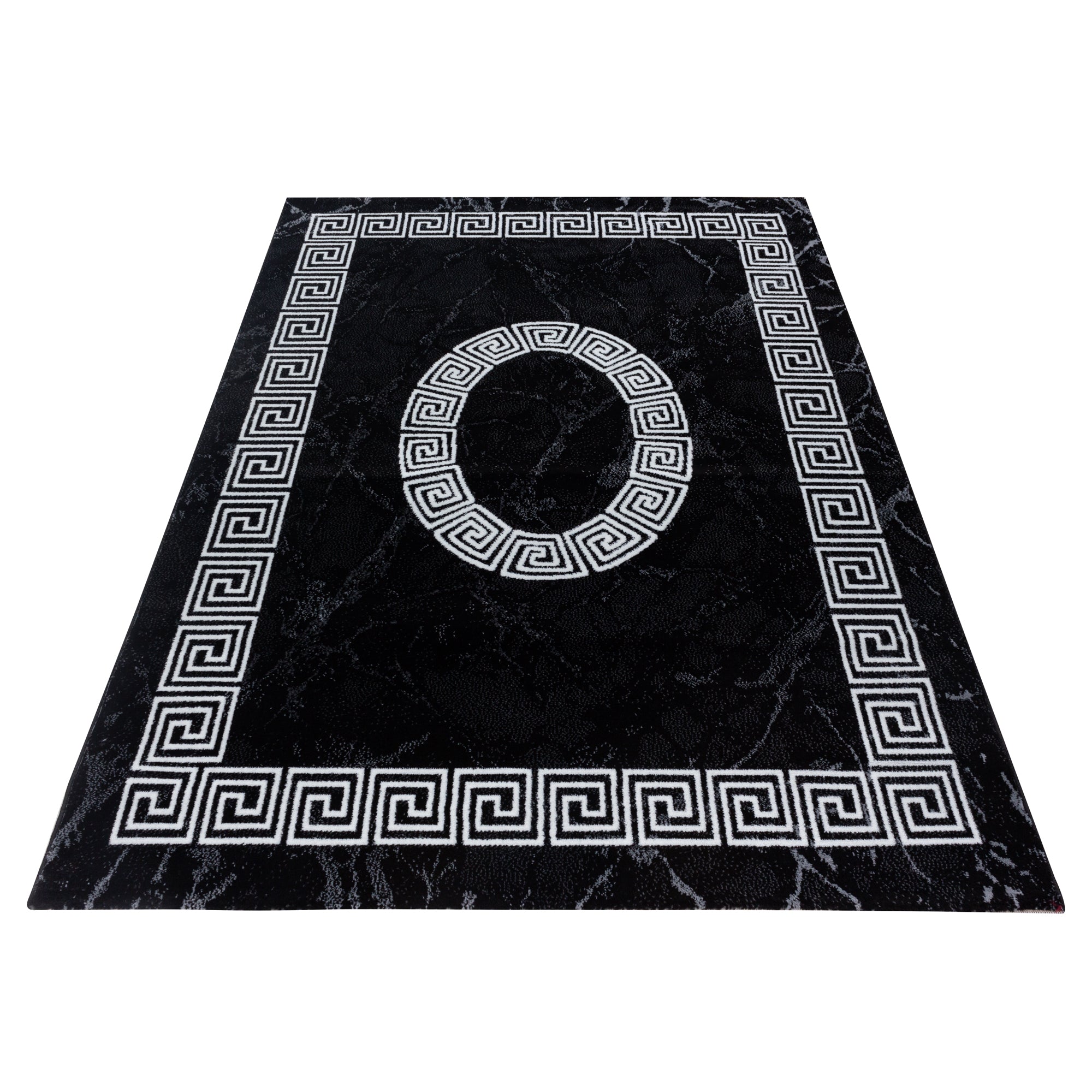 Zwart Tapijt Laagpolig Vloerkleed Omid Creative - Omid Carpets