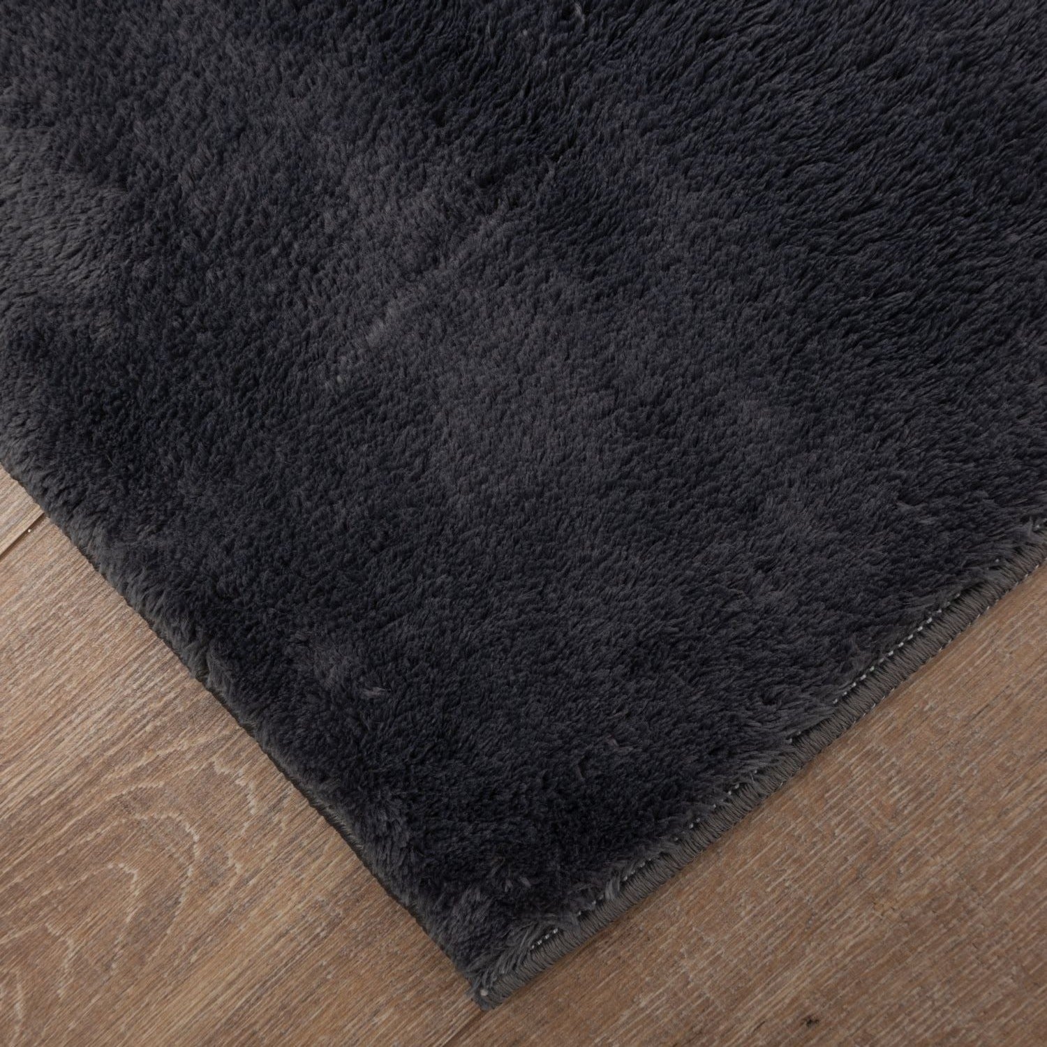 Antraciet Tapijt Wasbaar Laagpolig Vloerkleed met Anti Slip Omid Soft Comfort Wasbaar op 30°