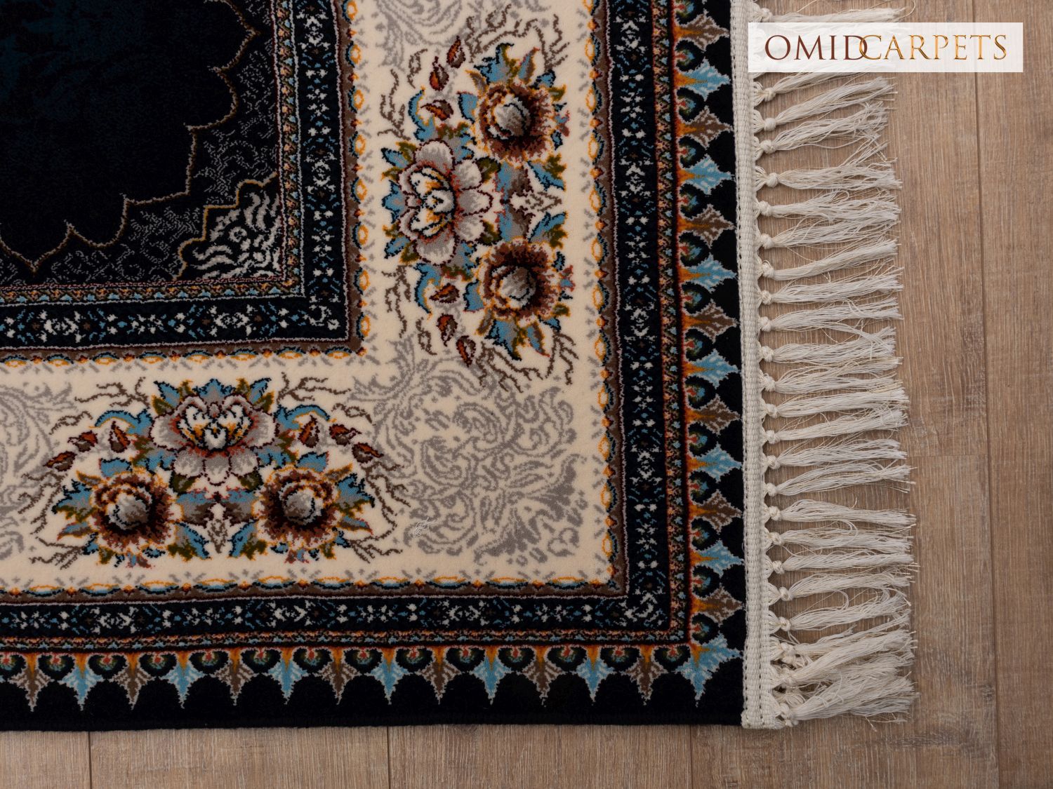 قالین 700 شانه * Blauw Tapijt Laagpolig Klassiek Vloerkleed - Omid Premium Classic - 1,5 Miljoen punten/m²