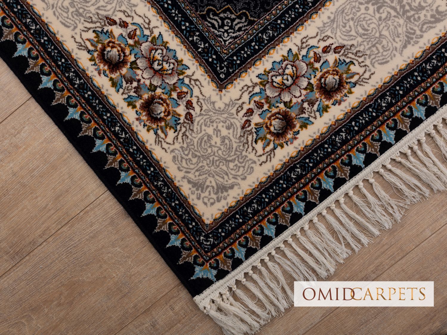 قالین 700 شانه * Blauw Tapijt Laagpolig Klassiek Vloerkleed - Omid Premium Classic - 1,5 Miljoen punten/m²