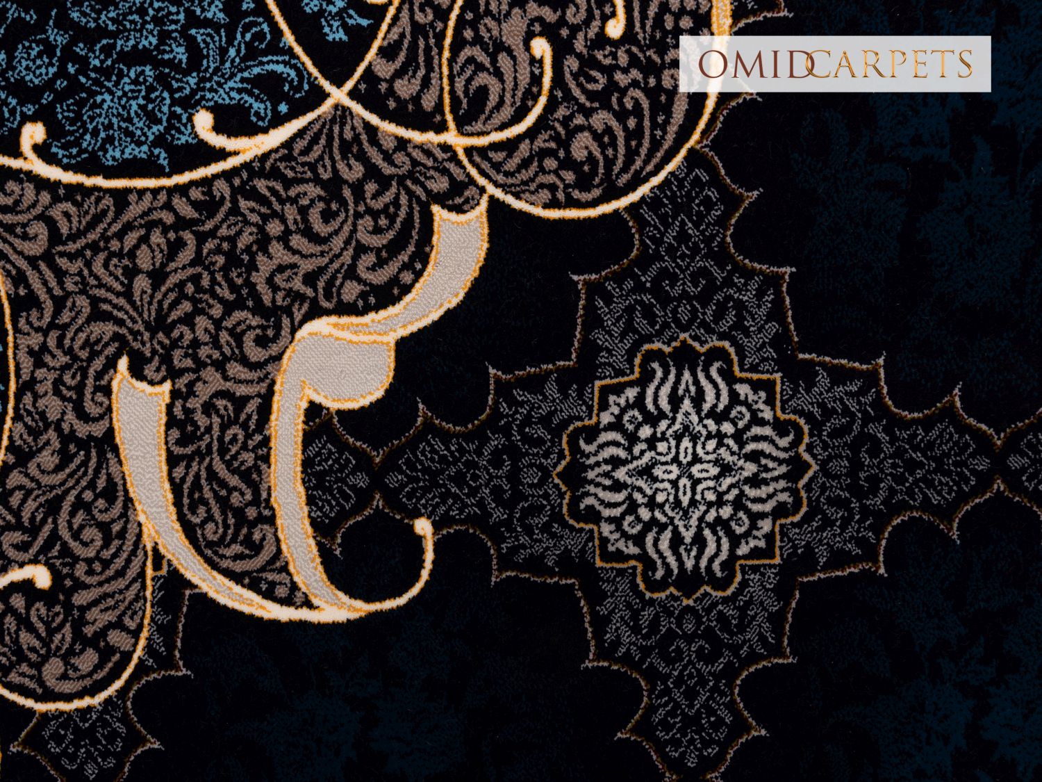 قالین 700 شانه * Blauw Tapijt Laagpolig Klassiek Vloerkleed - Omid Premium Classic - 1,5 Miljoen punten/m²
