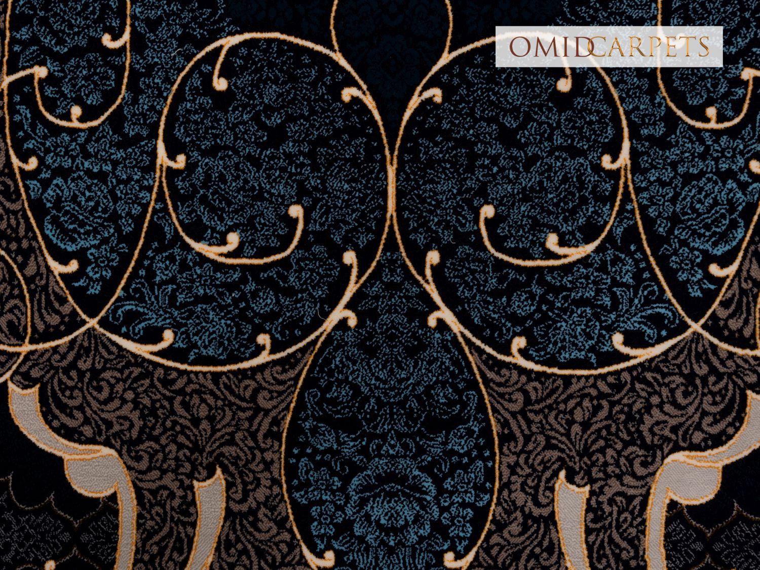 قالین 700 شانه * Blauw Tapijt Laagpolig Klassiek Vloerkleed - Omid Premium Classic - 1,5 Miljoen punten/m²
