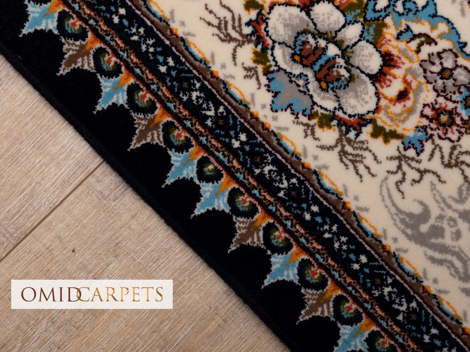 قالین 700 شانه * Blauw Tapijt Laagpolig Klassiek Vloerkleed - Omid Premium Classic - 1,5 Miljoen punten/m²