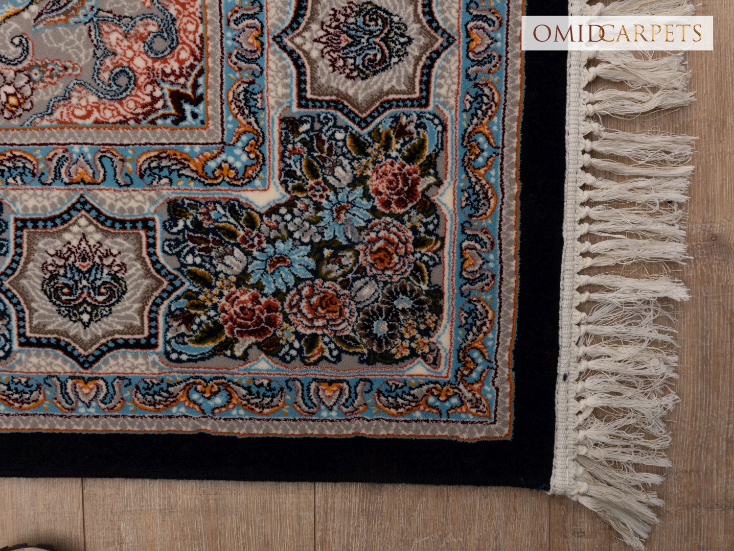 قالین 700 شانه * Blauw Tapijt Laagpolig Klassiek Vloerkleed - Omid Premium Classic - 1,5 Miljoen punten/m²