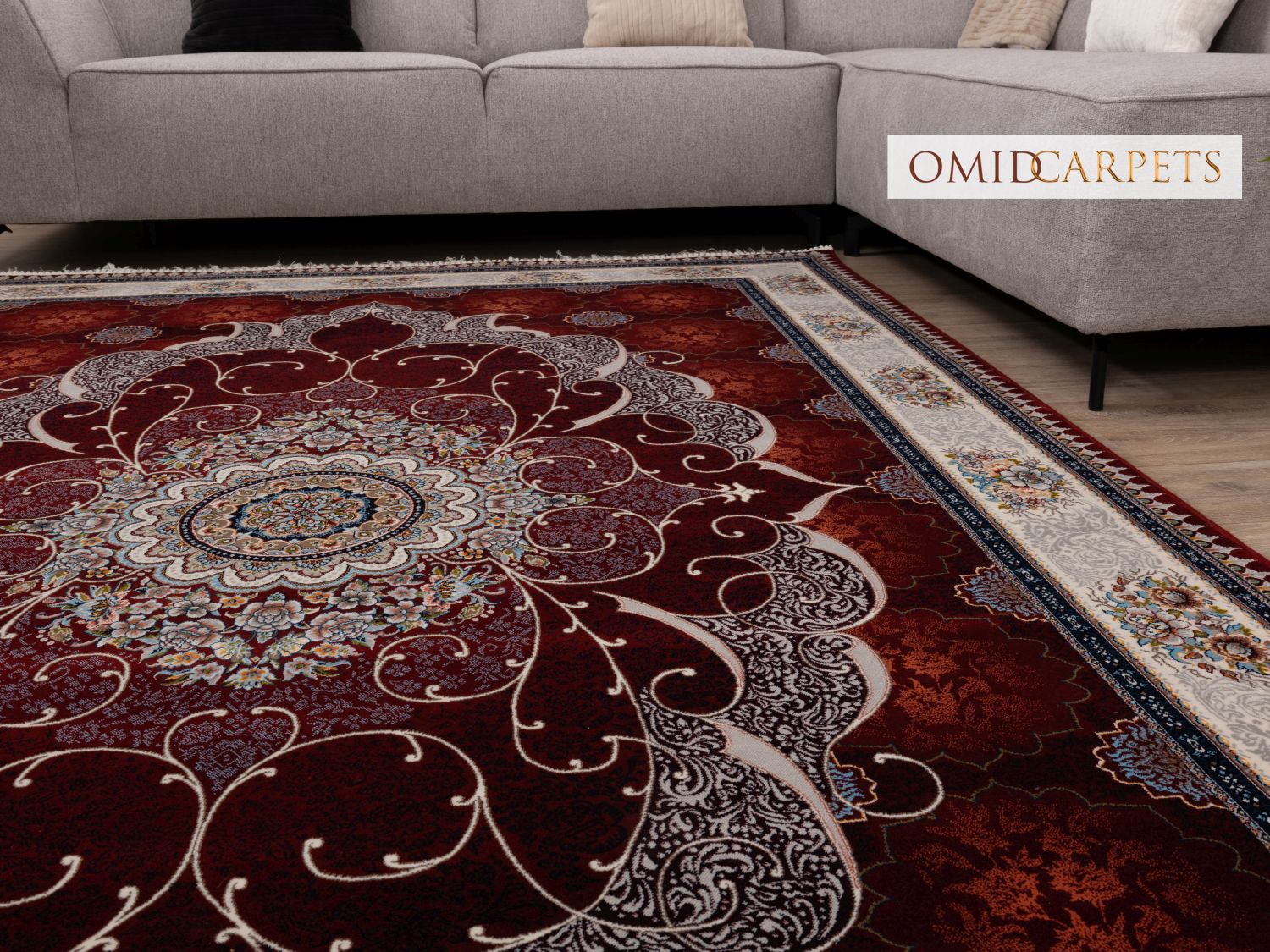 قالین 700 شانه * Rood Tapijt Laagpolig Klassiek Vloerkleed - Omid Premium Classic - 1,5 Miljoen punten/m²