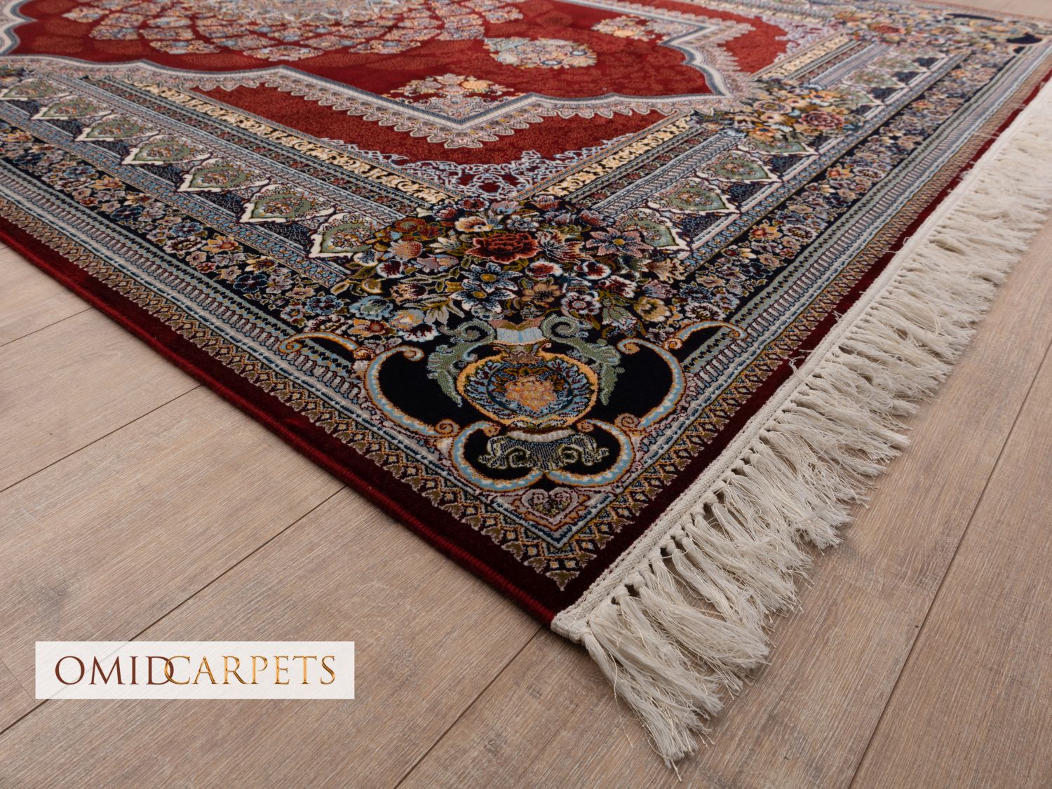 قالین 700 شانه * Rood Tapijt Laagpolig Klassiek Vloerkleed - Omid Premium Classic - 1,5 Miljoen punten/m²