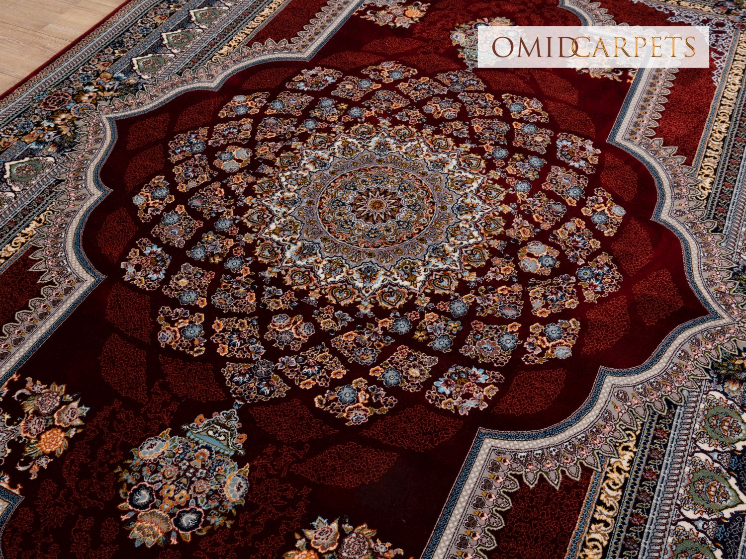 قالین 700 شانه * Rood Tapijt Laagpolig Klassiek Vloerkleed - Omid Premium Classic - 1,5 Miljoen punten/m²
