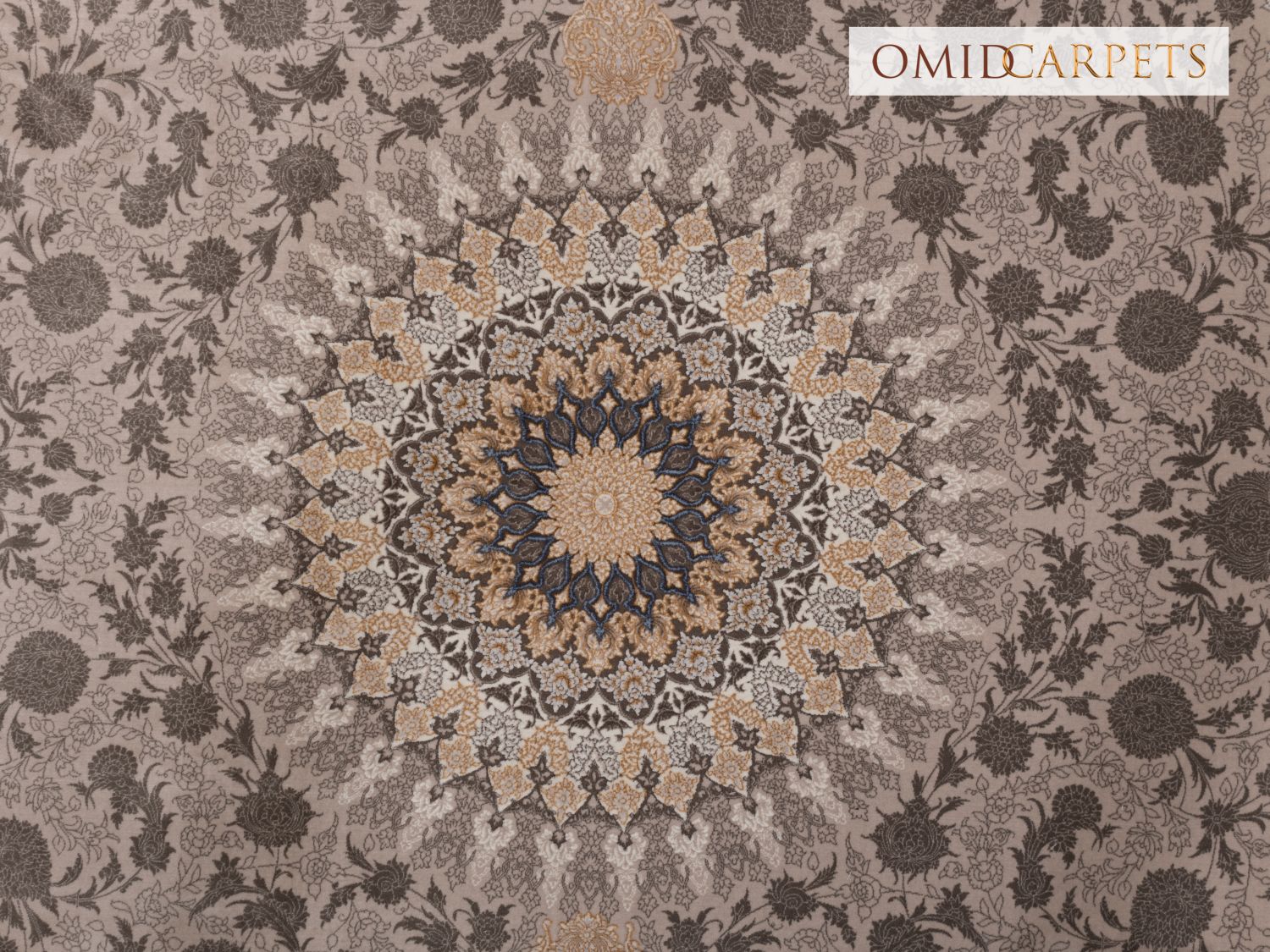 قالین 1200 شانه * Grijs Tapijt Laagpolig Klassiek Vloerkleed - Omid Premium Classic Hand Look - 3 Miljoen punten/m²