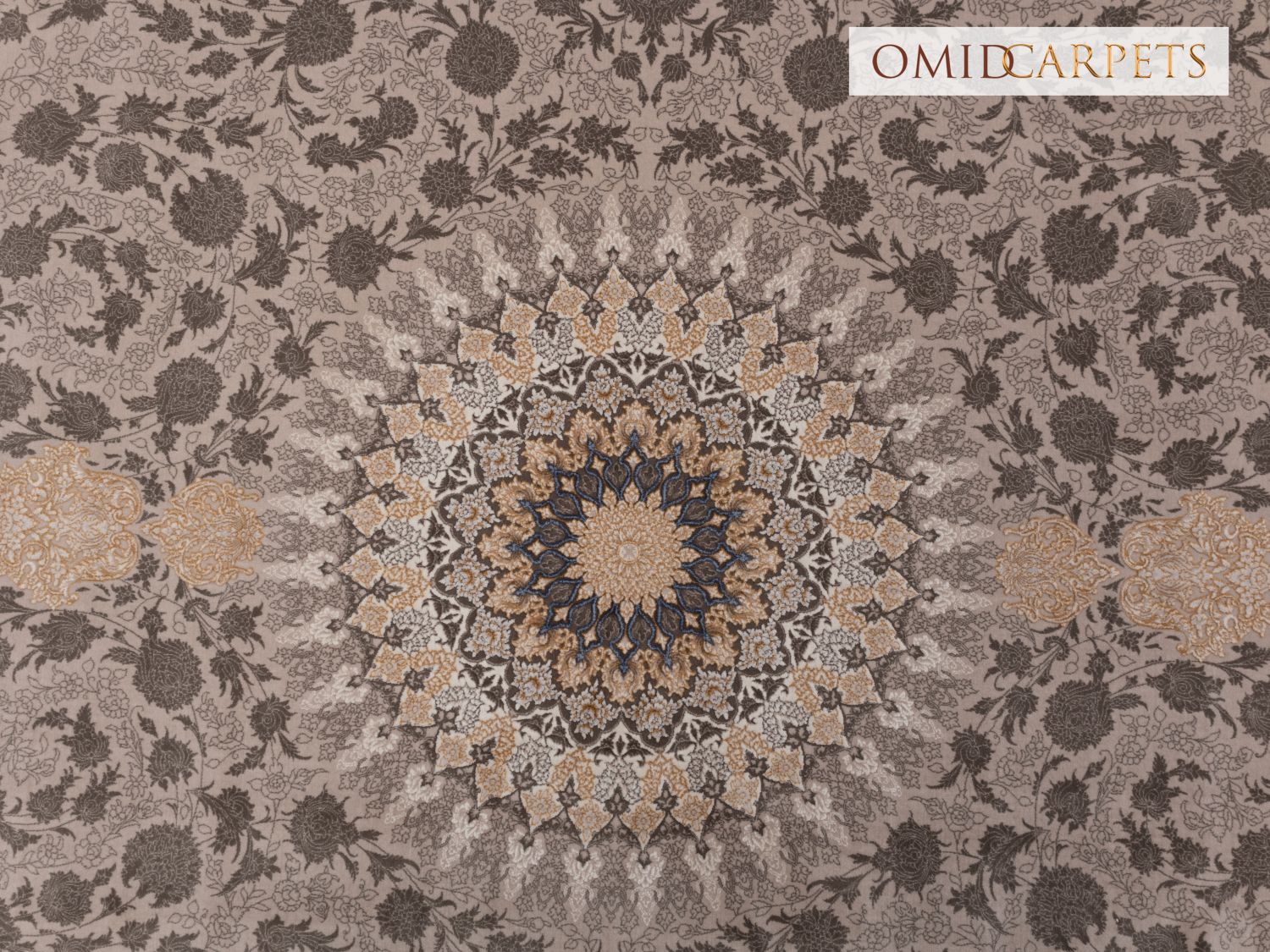 قالین 1200 شانه * Grijs Tapijt Laagpolig Klassiek Vloerkleed - Omid Premium Classic Hand Look - 3 Miljoen punten/m²