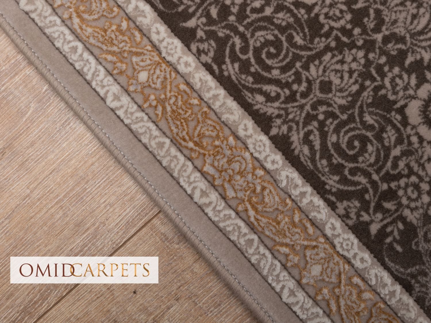 قالین 1200 شانه * Grijs Tapijt Laagpolig Klassiek Vloerkleed - Omid Premium Classic Hand Look - 3 Miljoen punten/m²