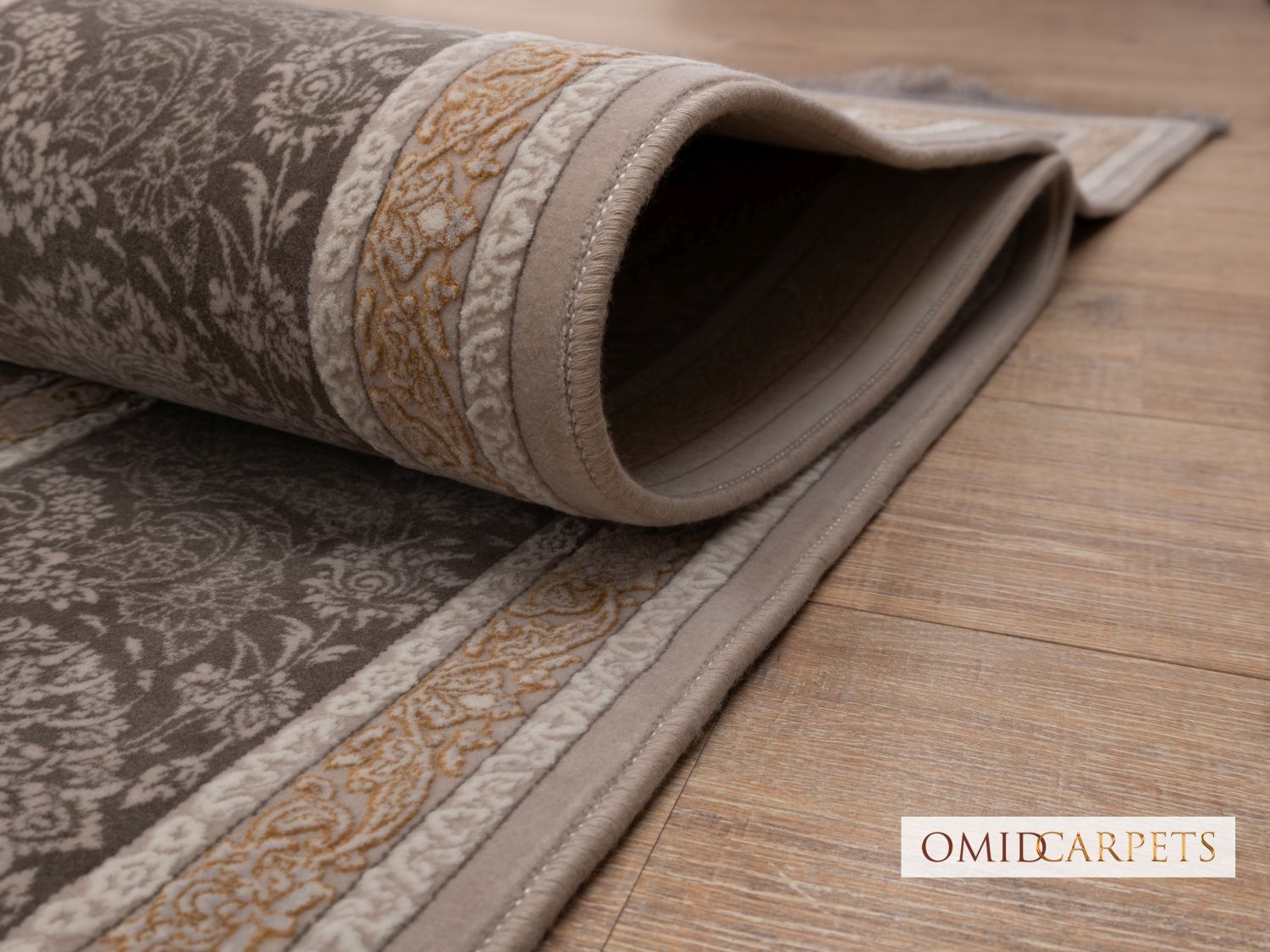 قالین 1200 شانه * Grijs Tapijt Laagpolig Klassiek Vloerkleed - Omid Premium Classic Hand Look - 3 Miljoen punten/m²