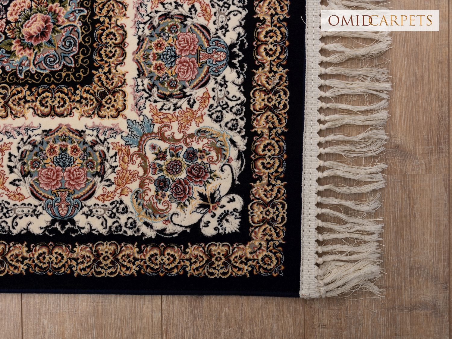 قالین 1200 شانه * Blauw Tapijt Laagpolig Klassiek Vloerkleed - Omid Premium Classic Hand Look - 3 Miljoen punten/m²
