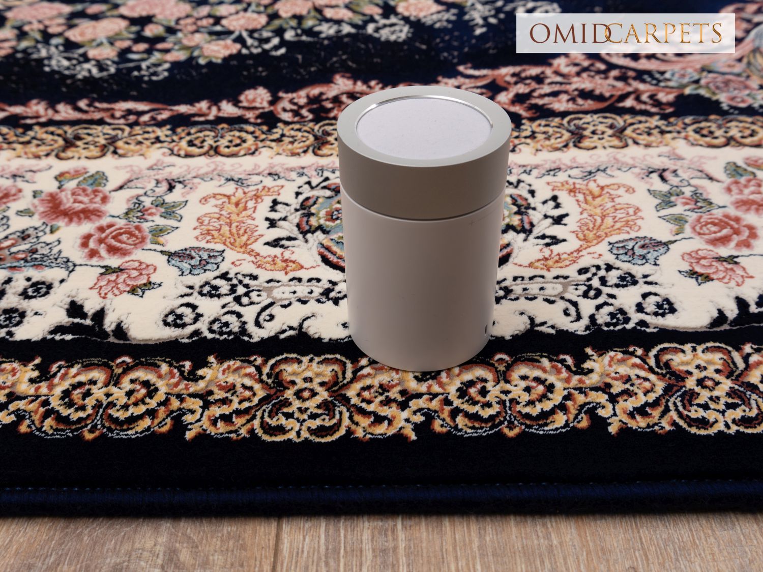 قالین 1200 شانه * Blauw Tapijt Laagpolig Klassiek Vloerkleed - Omid Premium Classic Hand Look - 3 Miljoen punten/m²