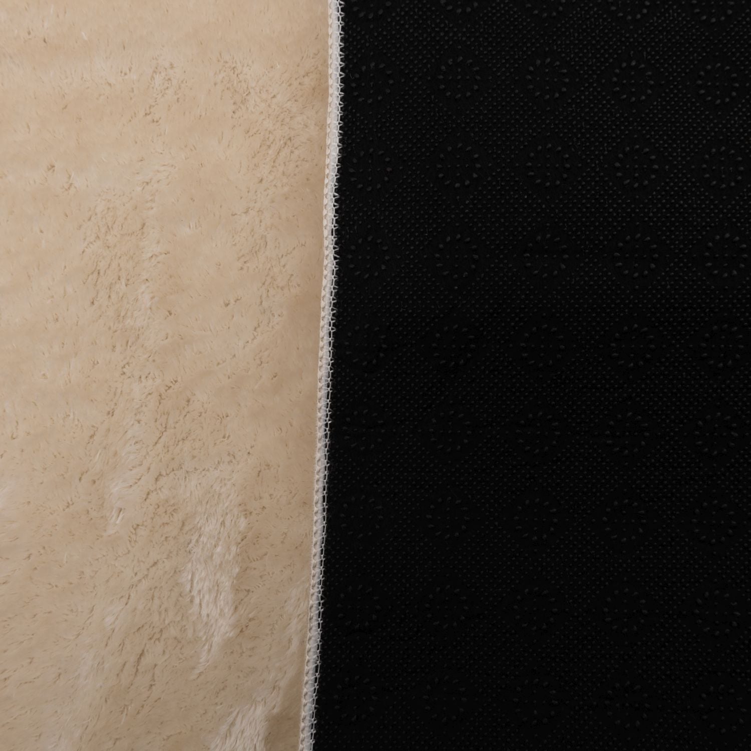Crème Tapijt Wasbaar Laagpolig Vloerkleed met Anti Slip Omid Soft Comfort Wasbaar op 30°
